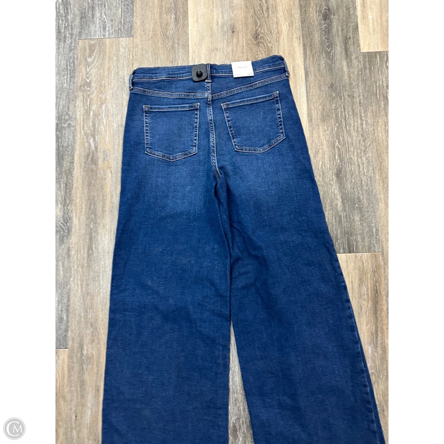 Jeans Wide Leg By Banana Republic In Blue Denim, Size: 8l