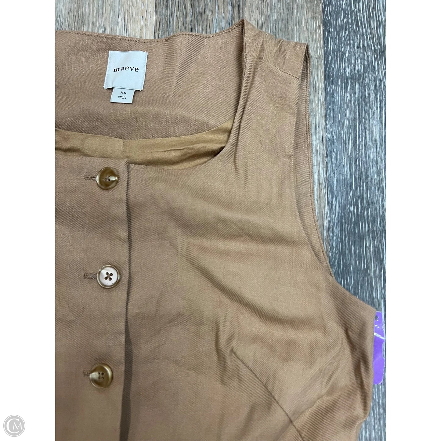 Vest Other By Maeve In Tan, Size: Xs