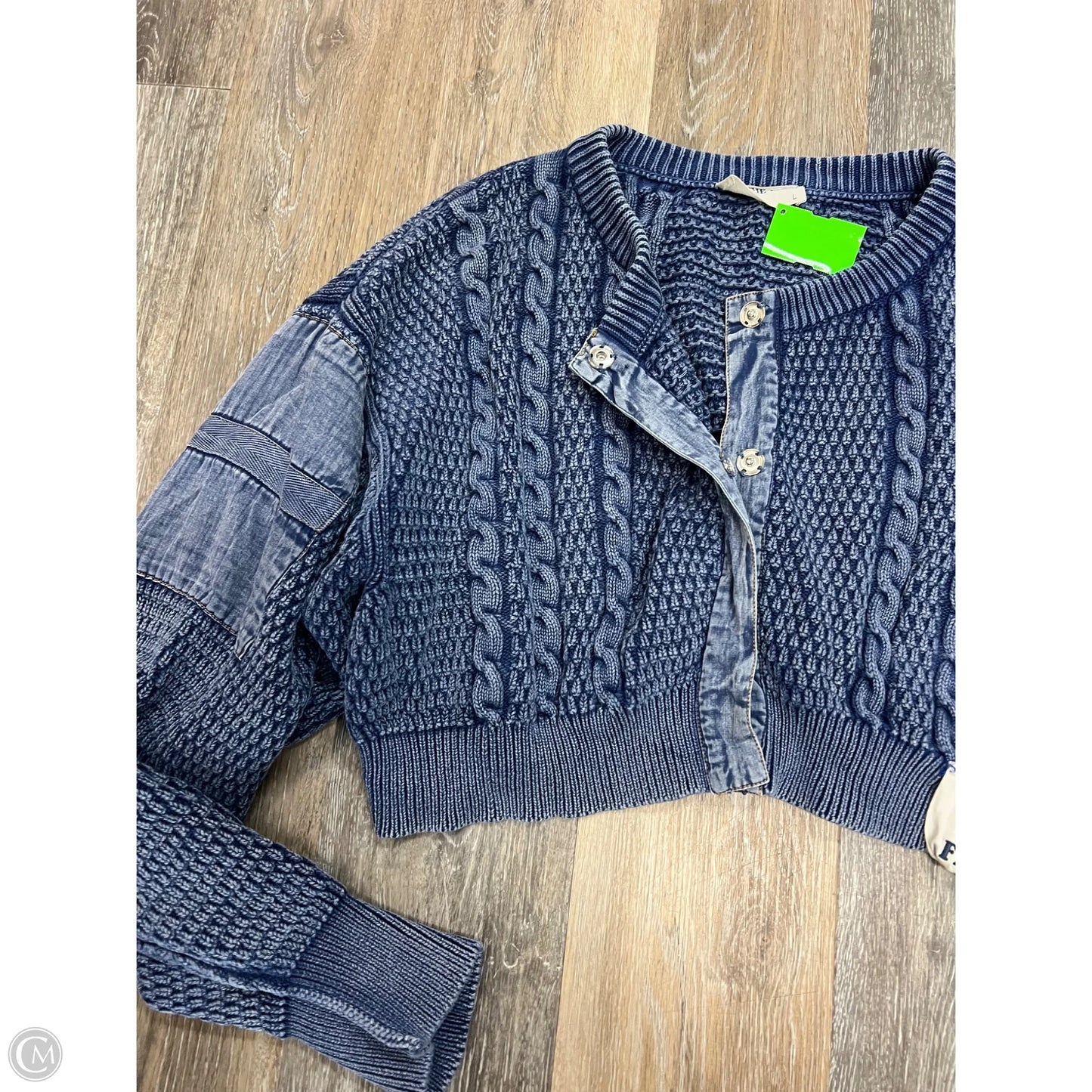 Sweater Cardigan By We The Free In Blue, Size: L