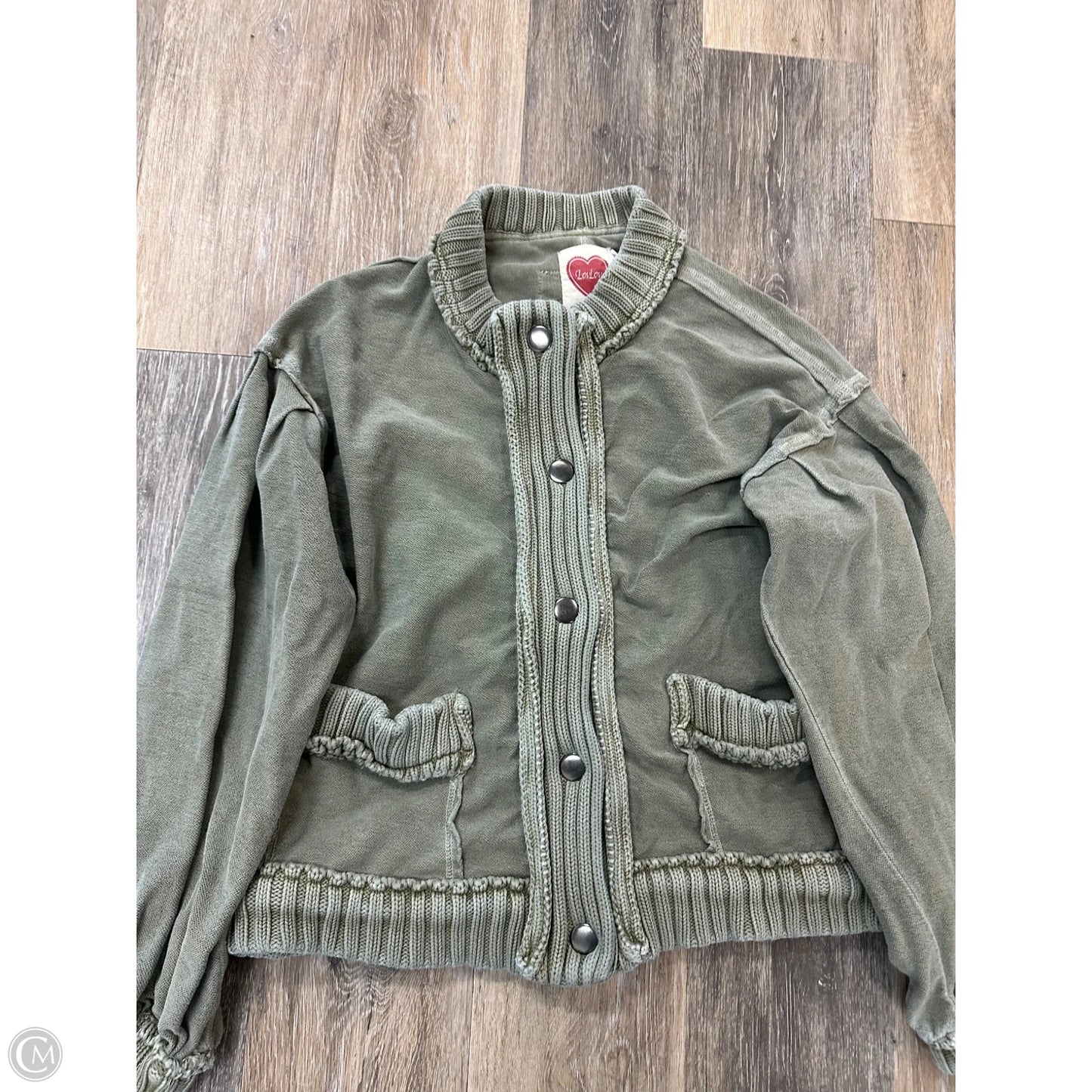 Sweater Cardigan By Lov Lov In Green, Size: S