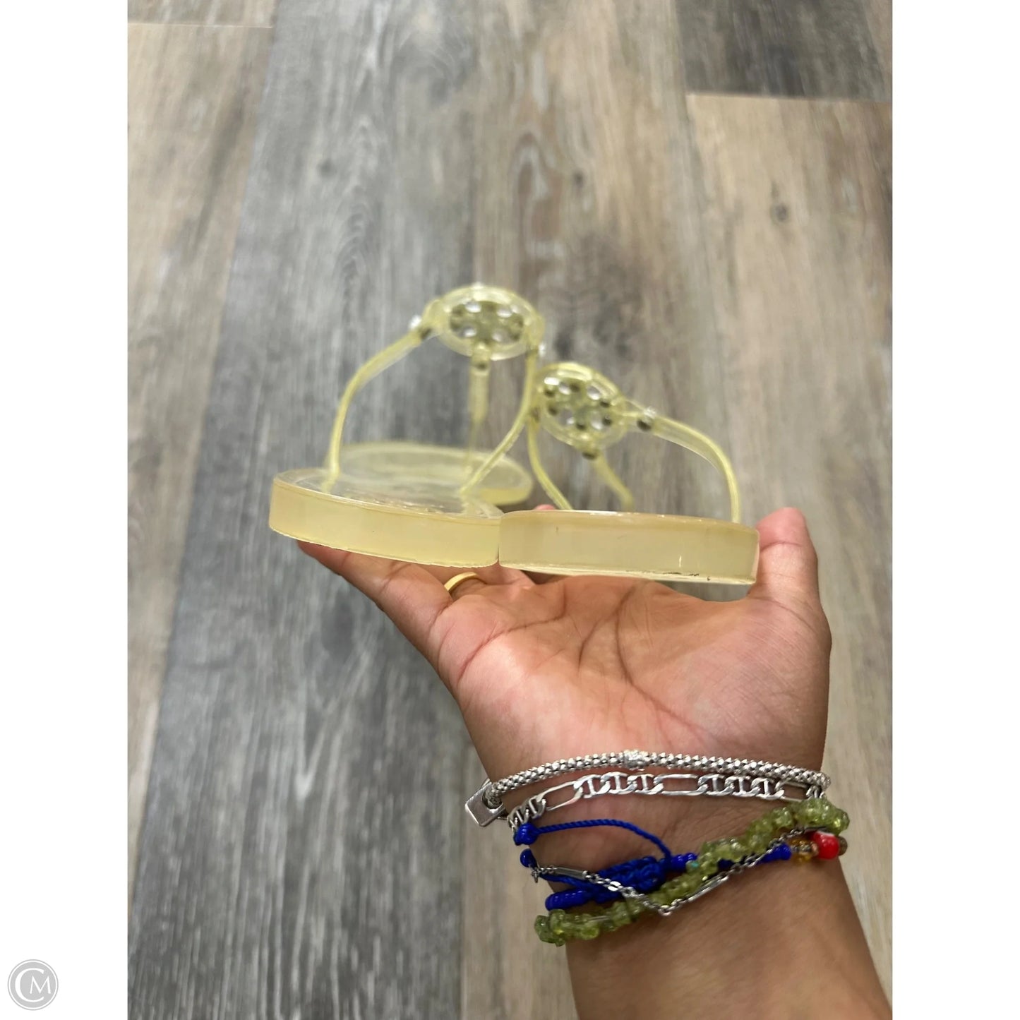 Sandals Designer By Tory Burch In Yellow, Size: 8