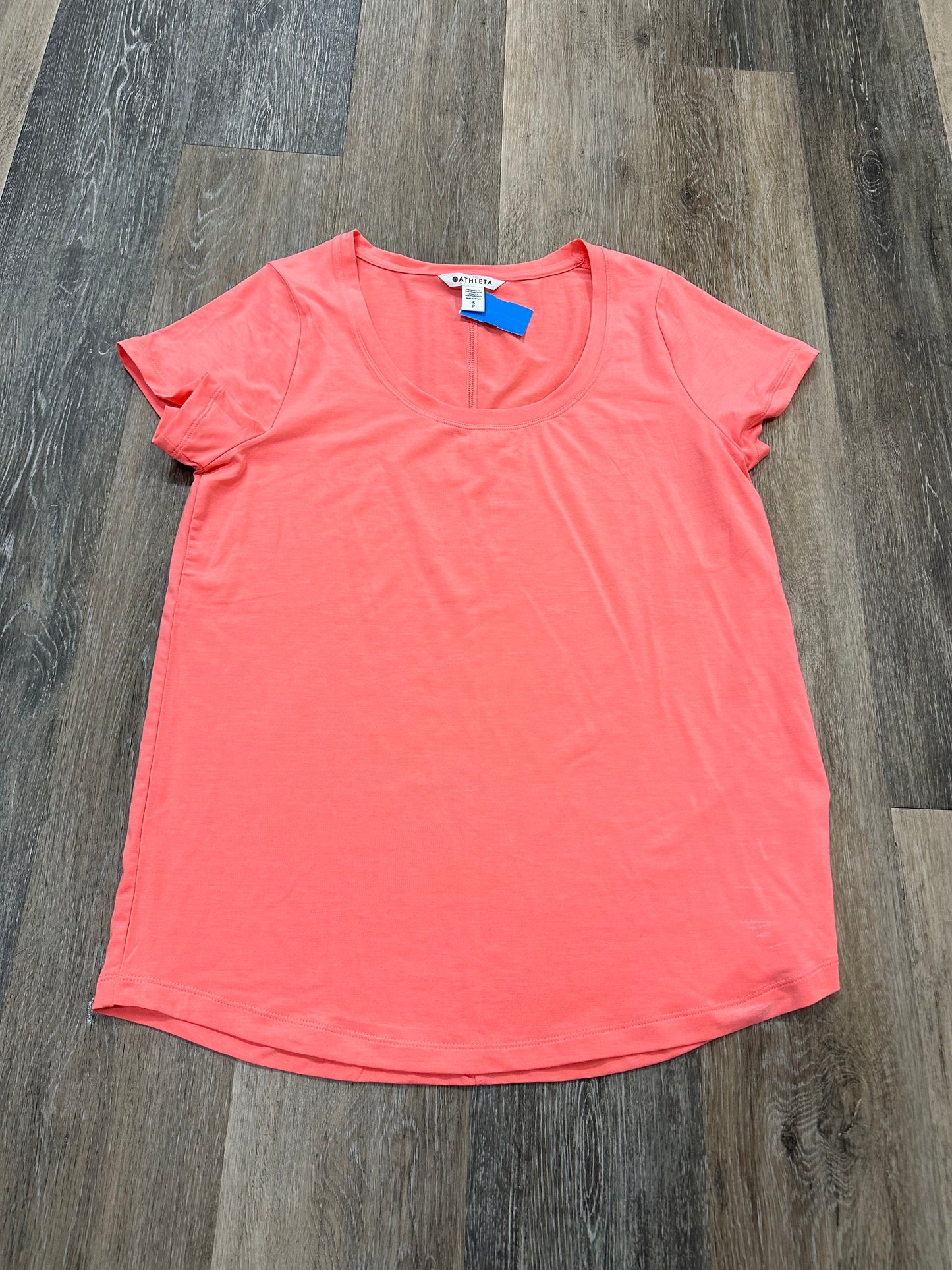 Athletic Top Short Sleeve By Athleta In Orange, Size: S