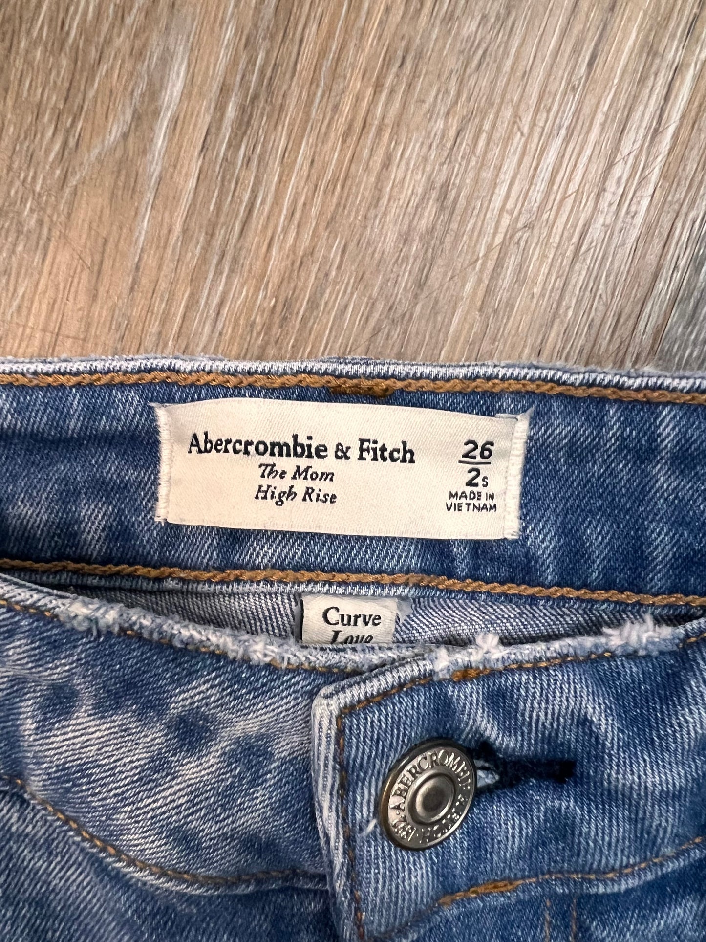 Jeans Straight By Abercrombie And Fitch In Blue Denim, Size: 2/26 Short