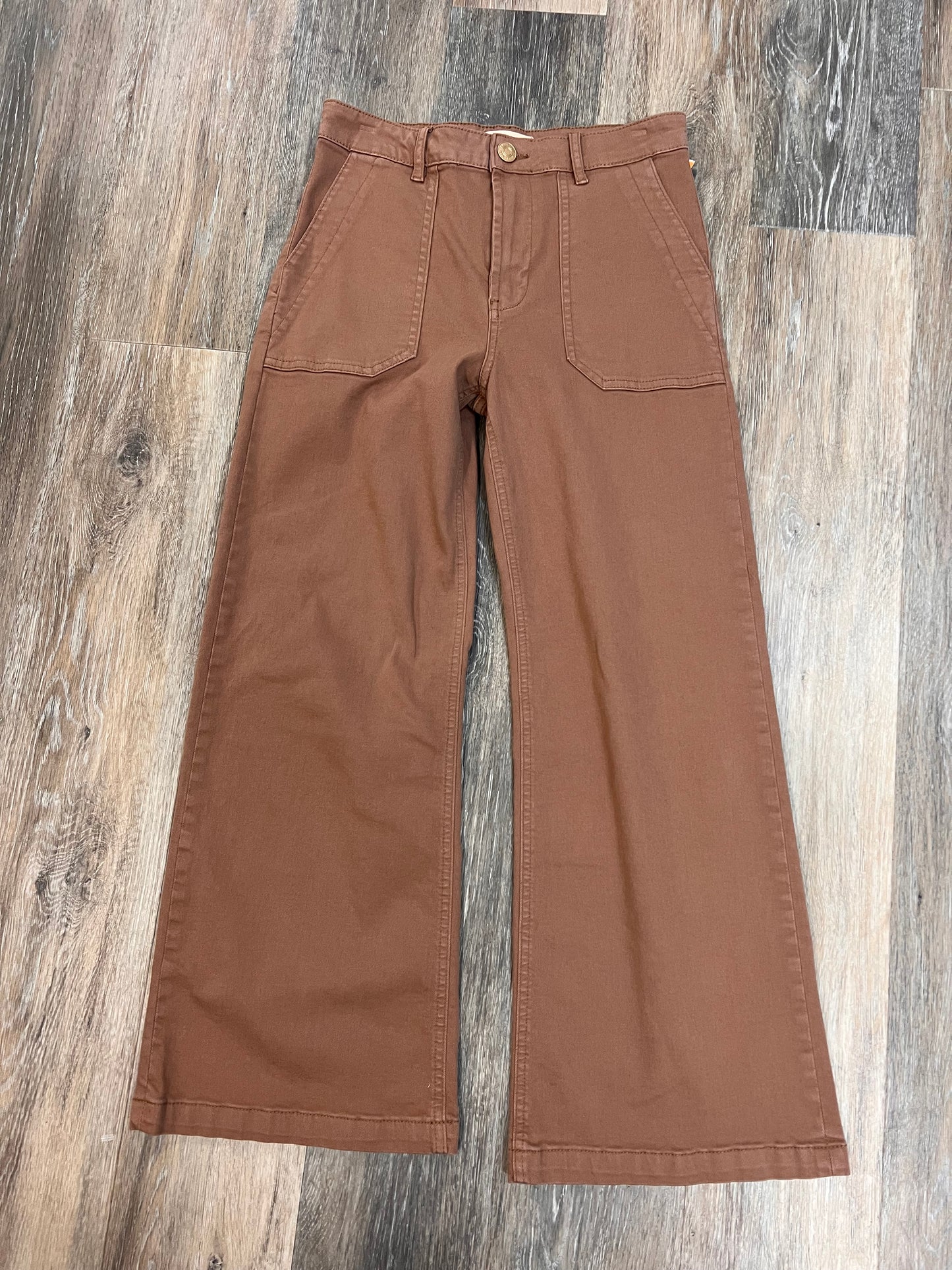Jeans Wide Leg By Kut In Tan, Size: 2