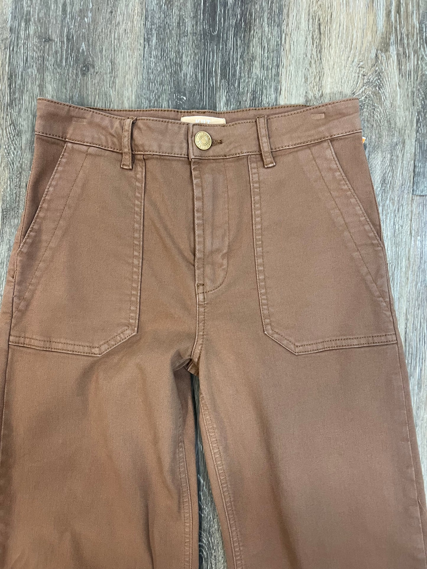 Jeans Wide Leg By Kut In Tan, Size: 2
