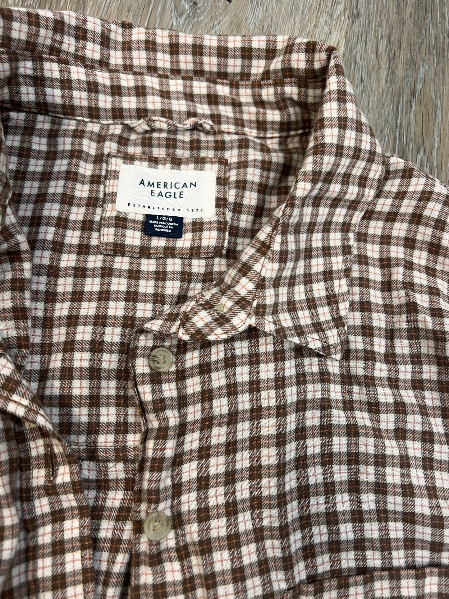 Blouse Long Sleeve By American Eagle Size: L