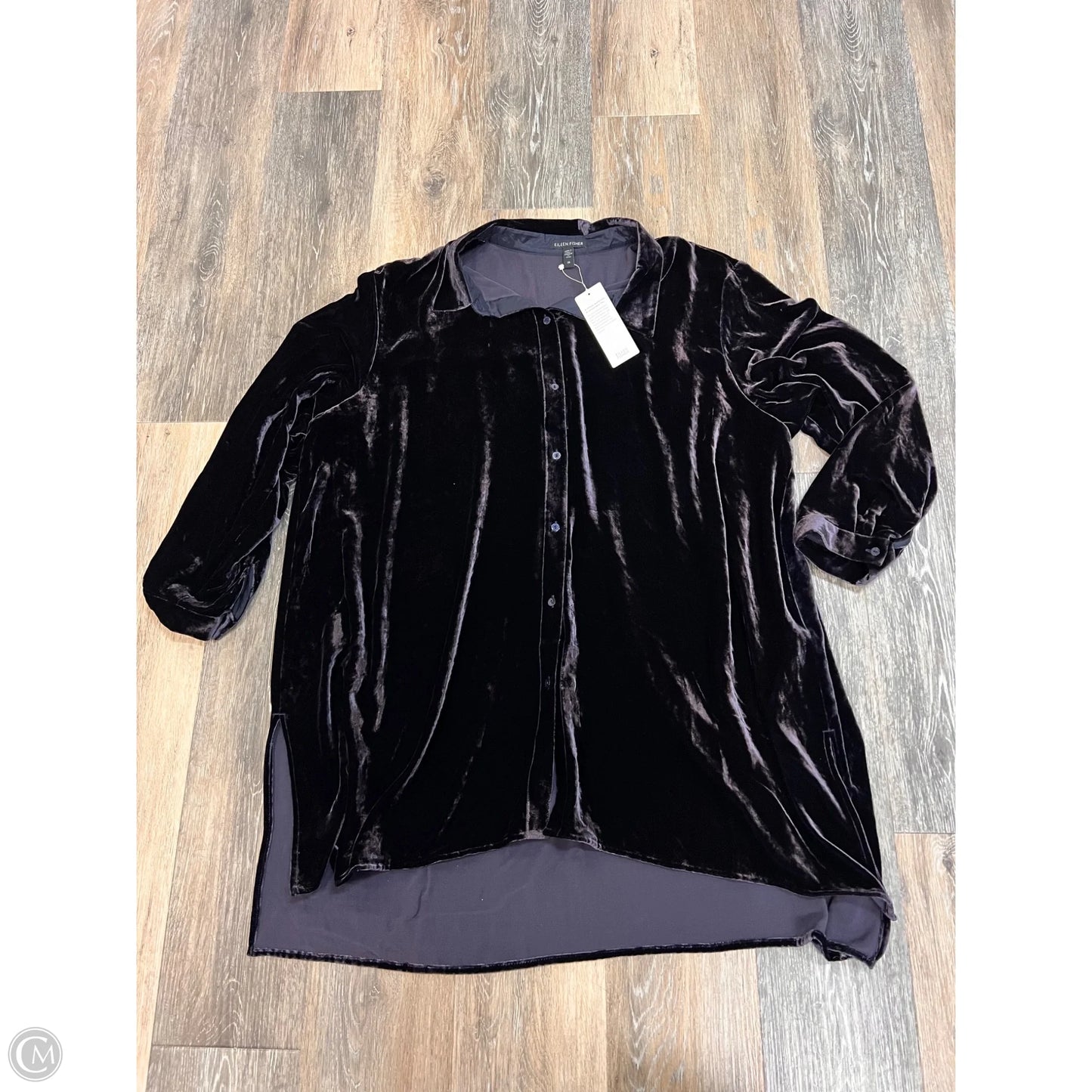 Blouse Long Sleeve By Eileen Fisher In Purple, Size: 2x