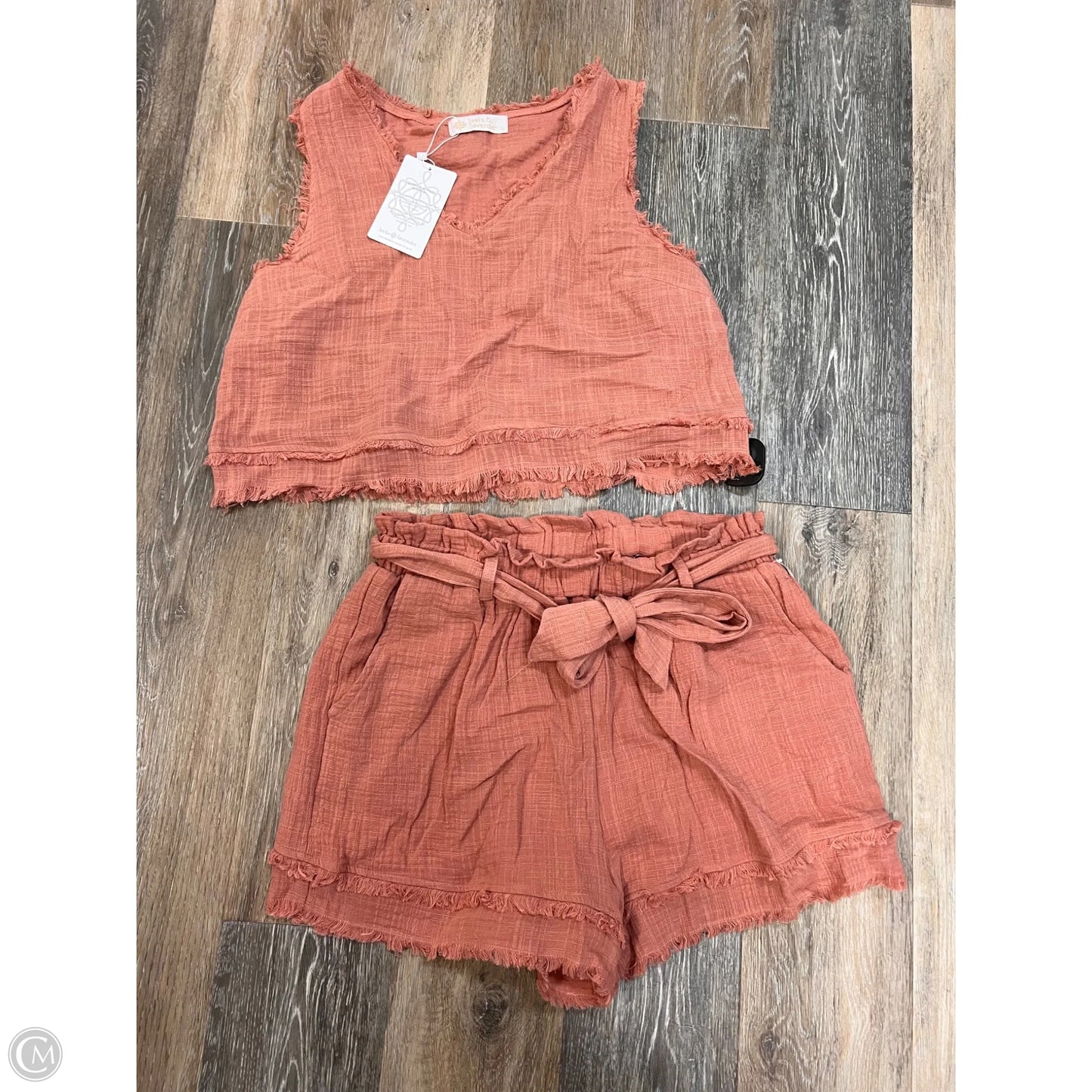 2pc Set By Leela & Lavender In Coral, Size: L