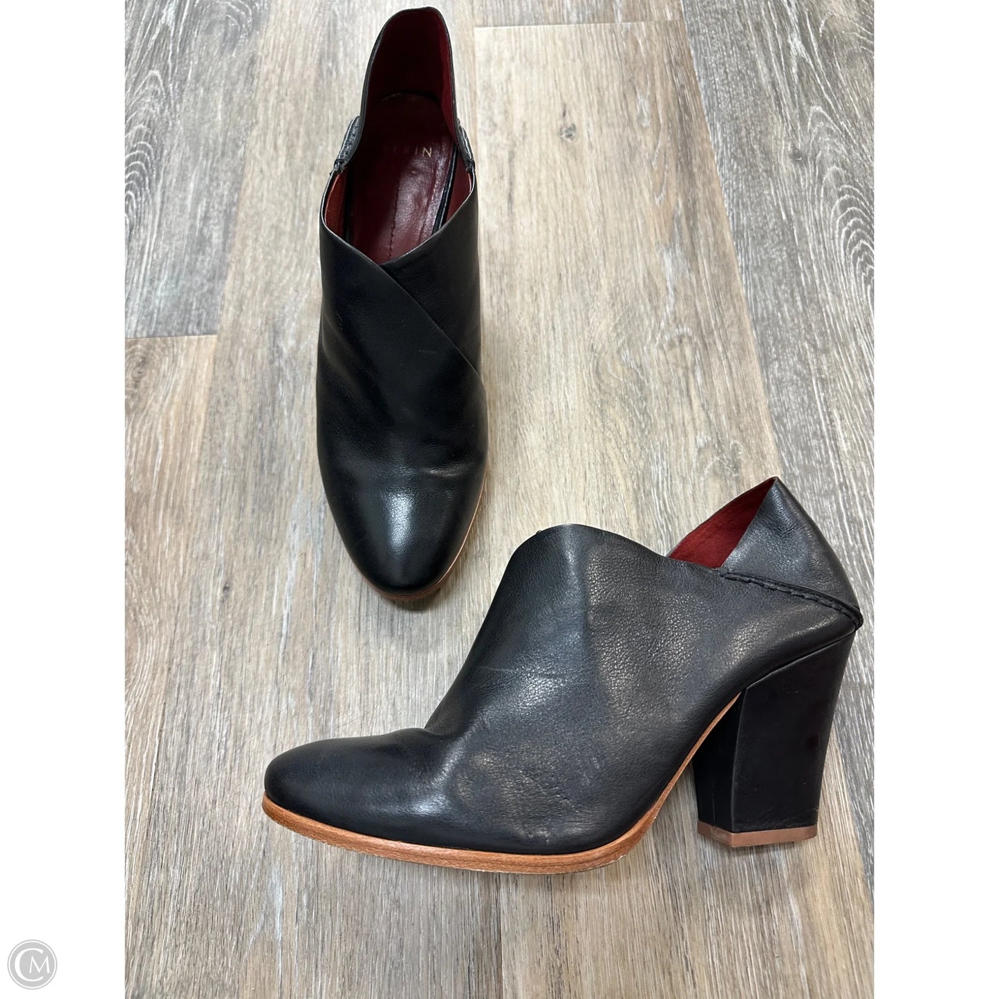 Boots Ankle Heels By Aerin In Black, Size: 8.5