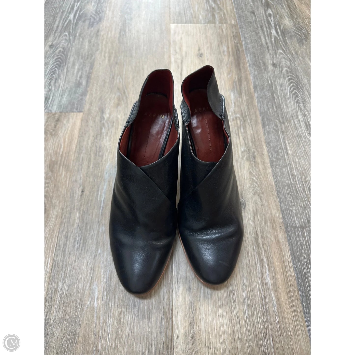 Boots Ankle Heels By Aerin In Black, Size: 8.5