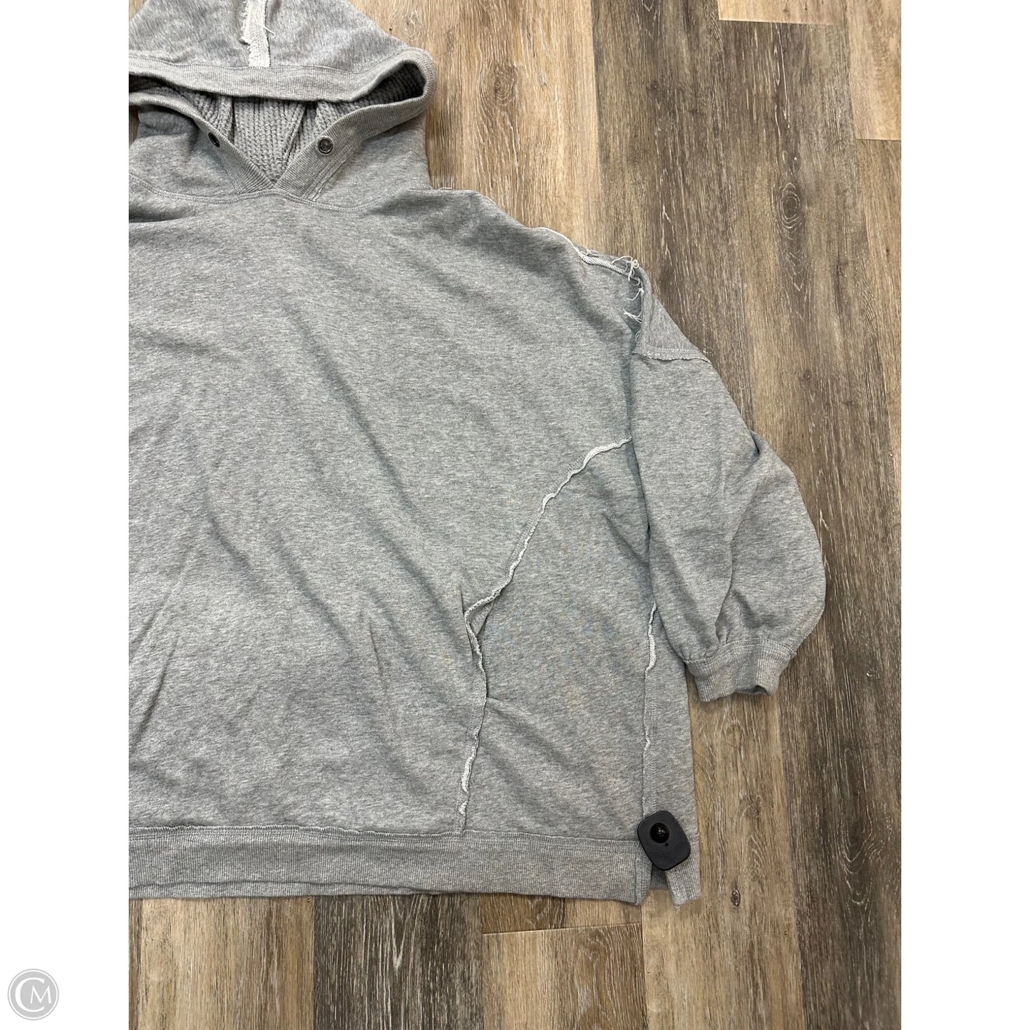 Sweatshirt Hoodie By We The Free In Grey, Size: L