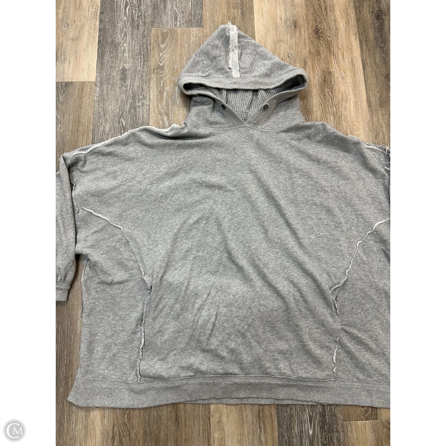 Sweatshirt Hoodie By We The Free In Grey, Size: L