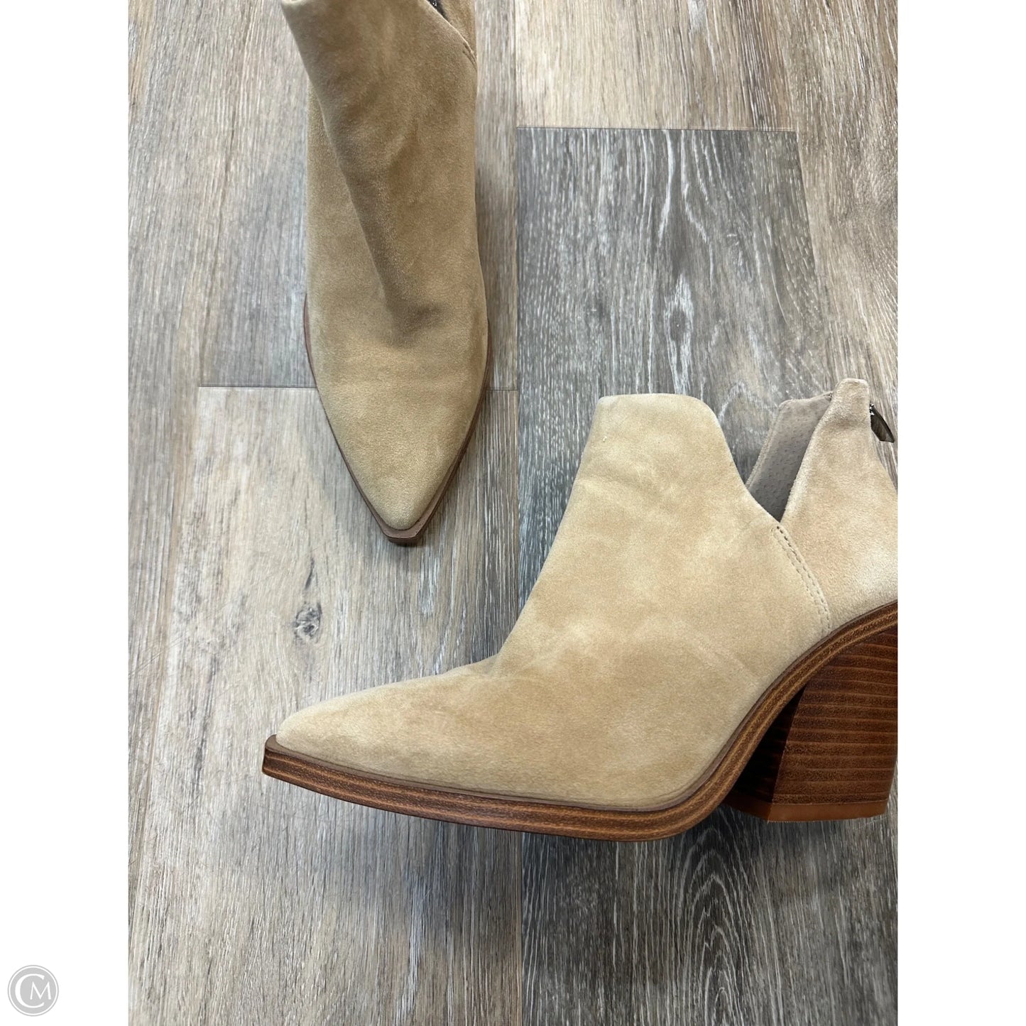 Boots Ankle Heels By Vince Camuto In Tan, Size: 7