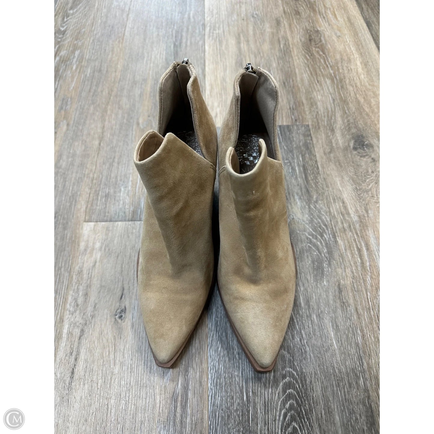 Boots Ankle Heels By Vince Camuto In Tan, Size: 7