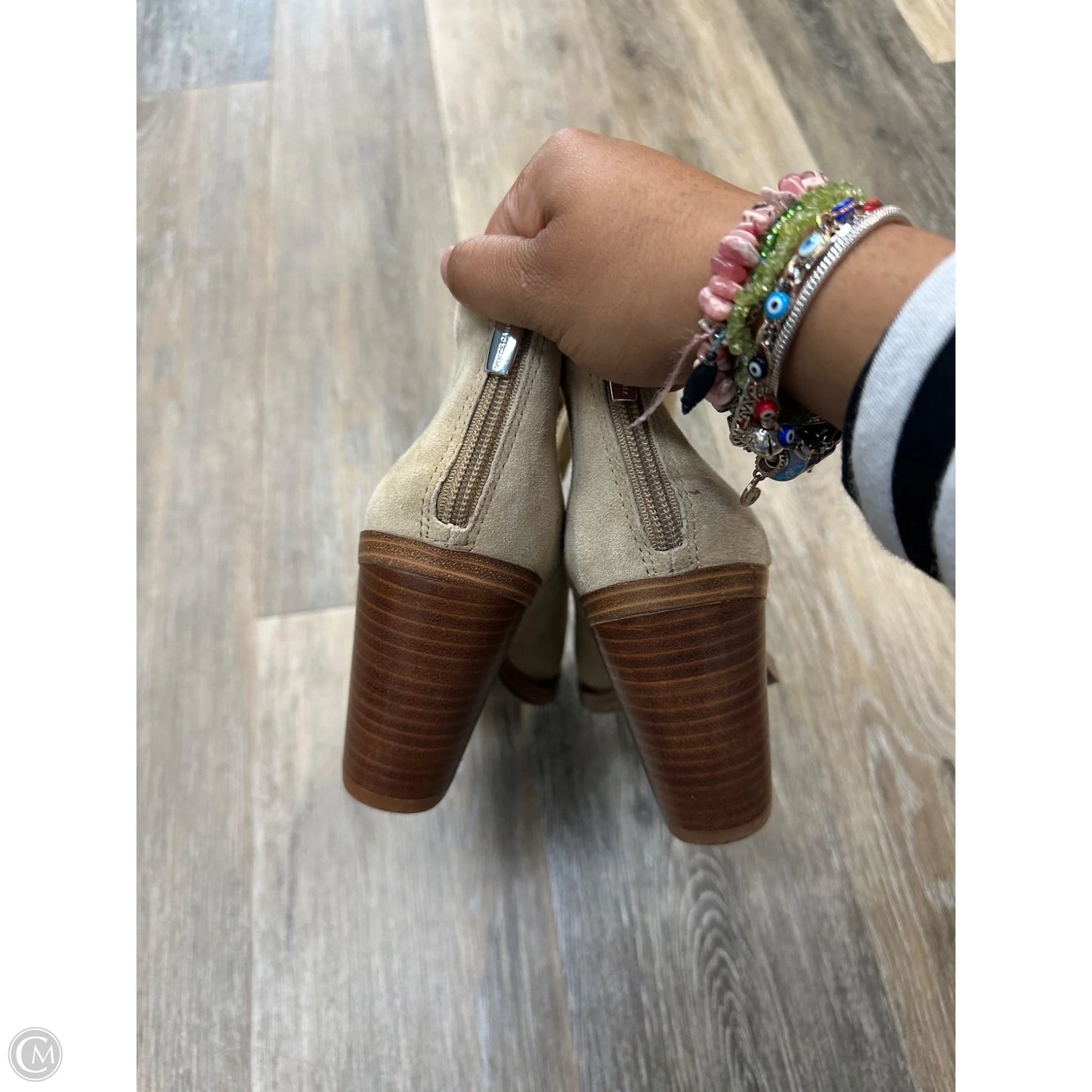 Boots Ankle Heels By Vince Camuto In Tan, Size: 7