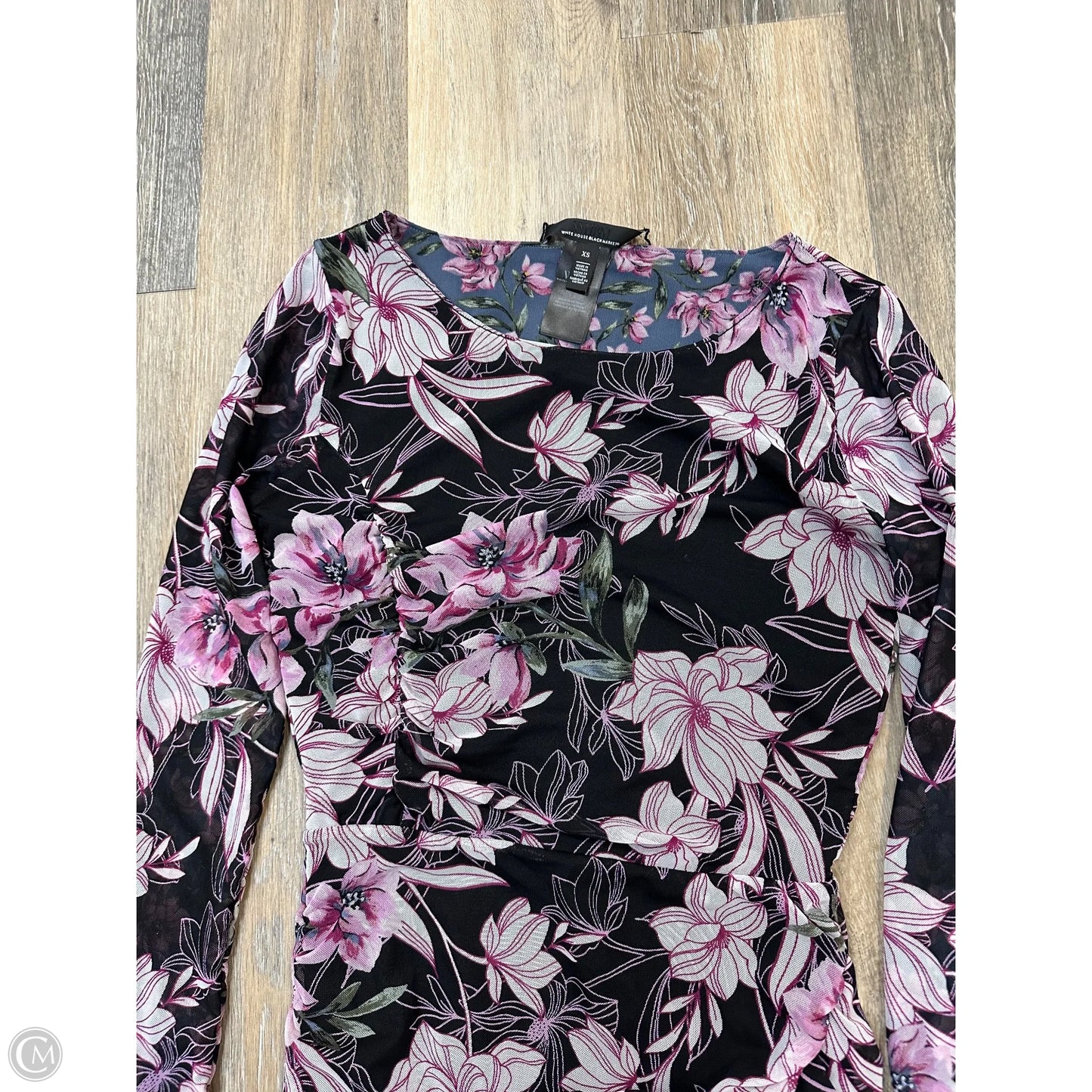 Dress Party Long By White House Black Market In Floral Print, Size: Xs