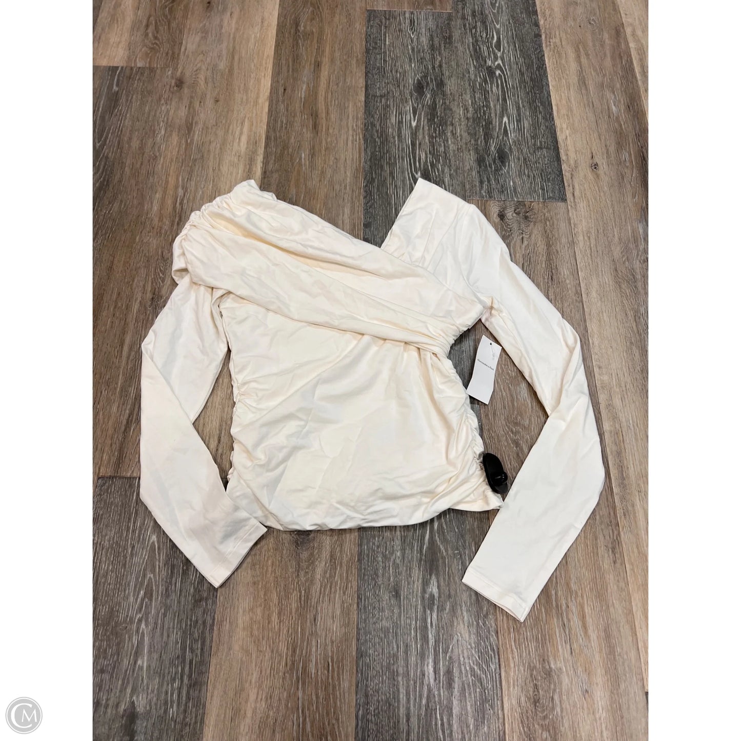 Top Long Sleeve By Abercrombie And Fitch In Cream, Size: S