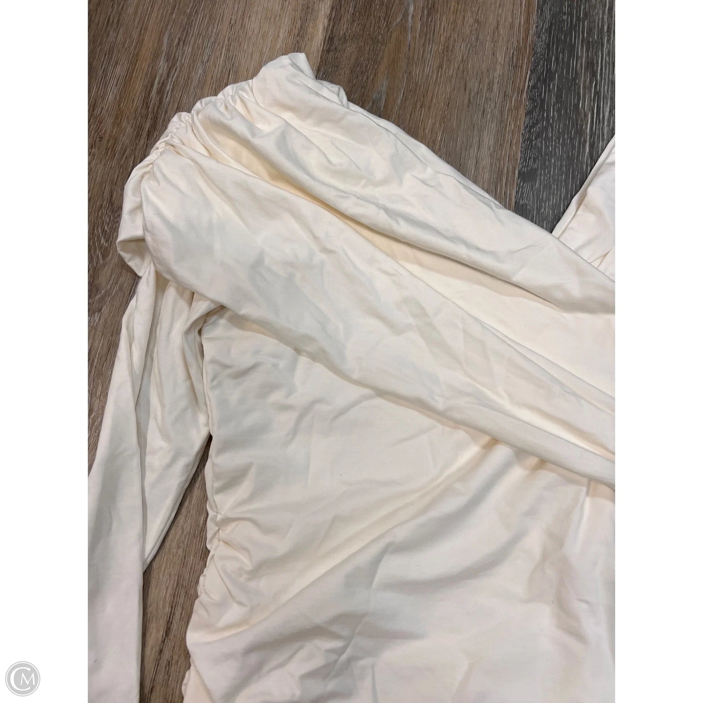 Top Long Sleeve By Abercrombie And Fitch In Cream, Size: S