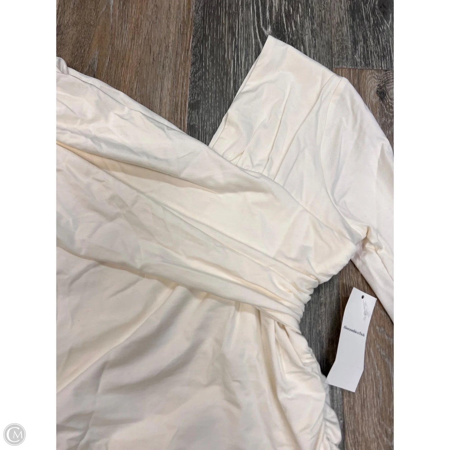 Top Long Sleeve By Abercrombie And Fitch In Cream, Size: S