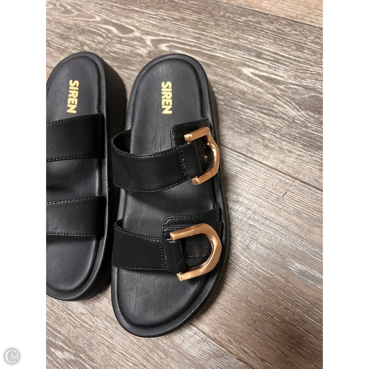 Sandals Flats By Siren In Black, Size: 6