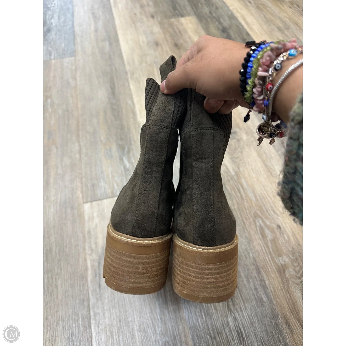 Boots Ankle Heels By Corkys In Brown, Size: 9