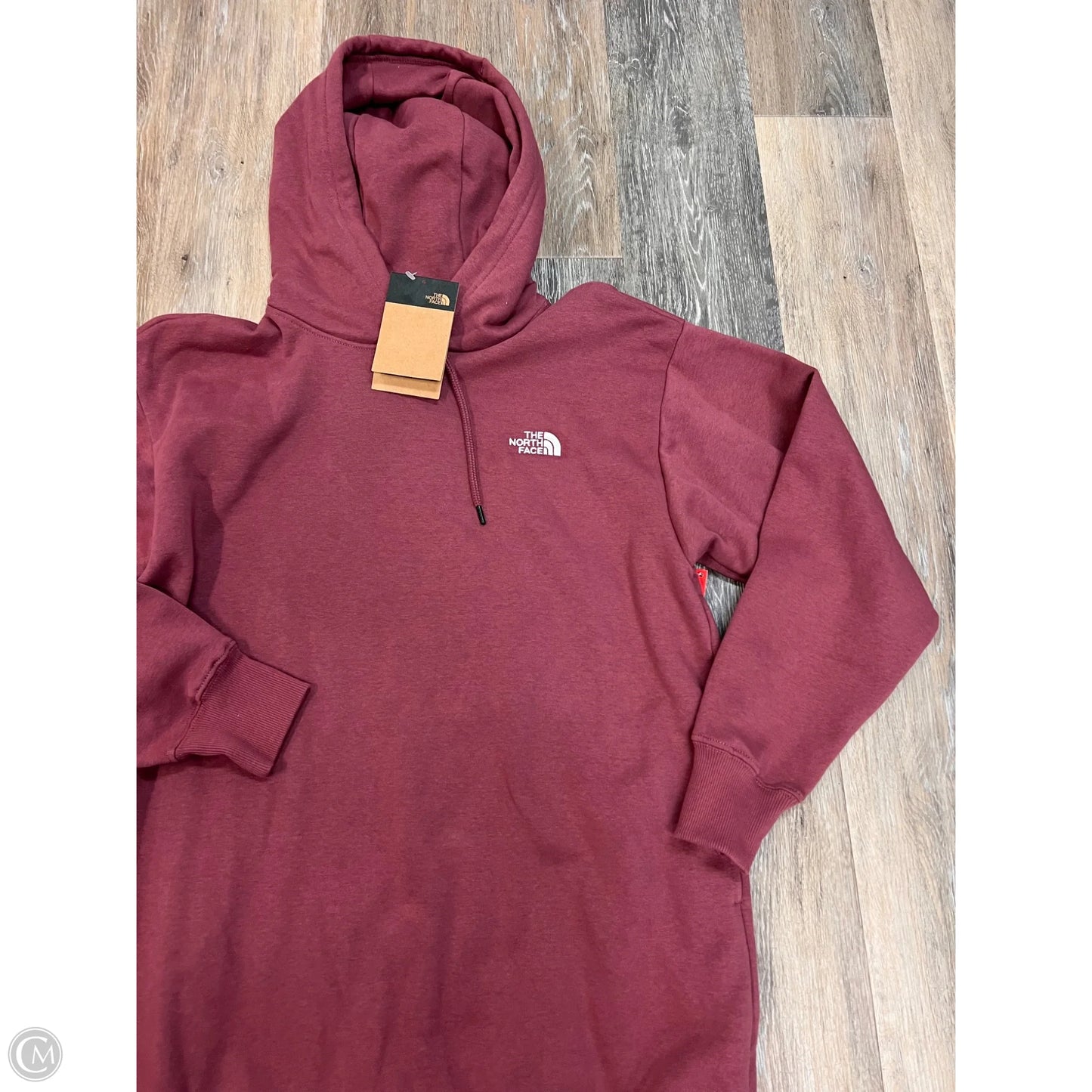 Athletic Sweatshirt Hoodie Tunic By The North Face In Pink, Size: M
