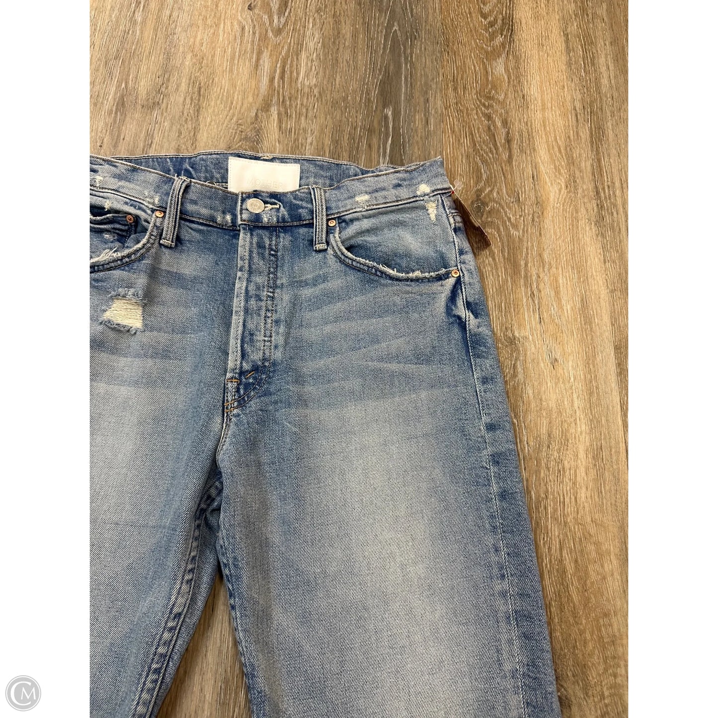 Jeans Straight By Mother In Blue Denim, Size: 6