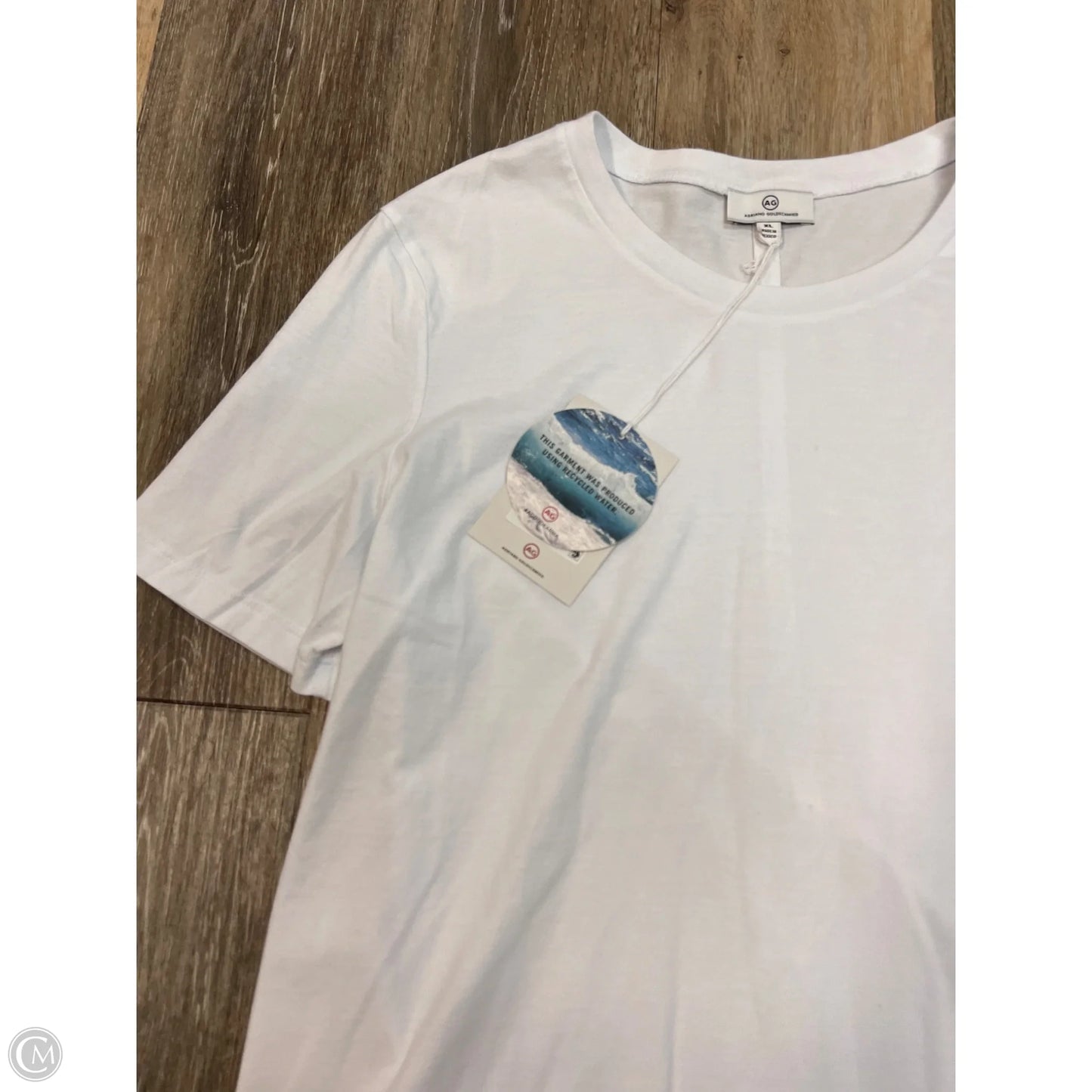 Top Short Sleeve By Adriano Goldschmied In White, Size: Xl