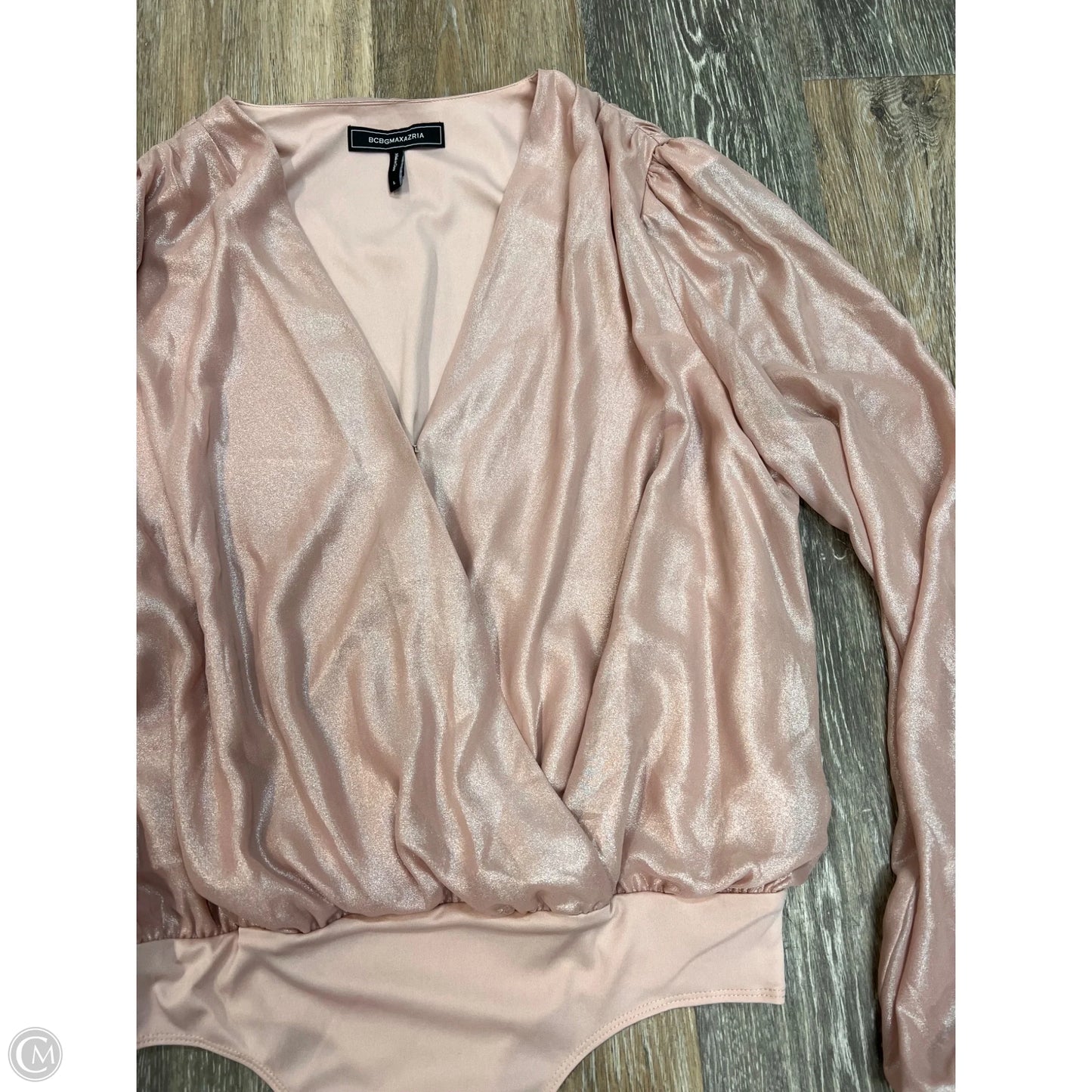 Blouse Long Sleeve By Bcbgmaxazria In Pink, Size: L