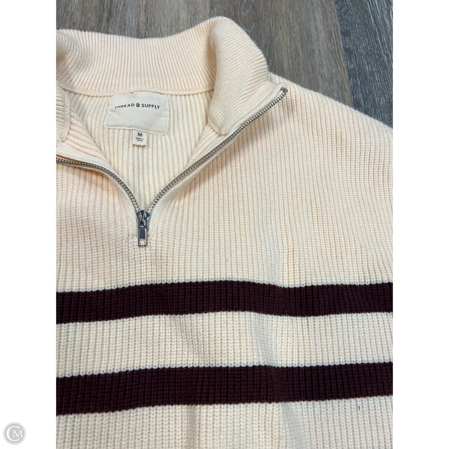Sweater By Thread And Supply In Cream, Size: M
