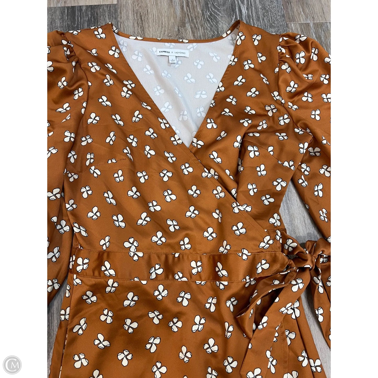 Dress Party Long By Express In Orange, Size: S
