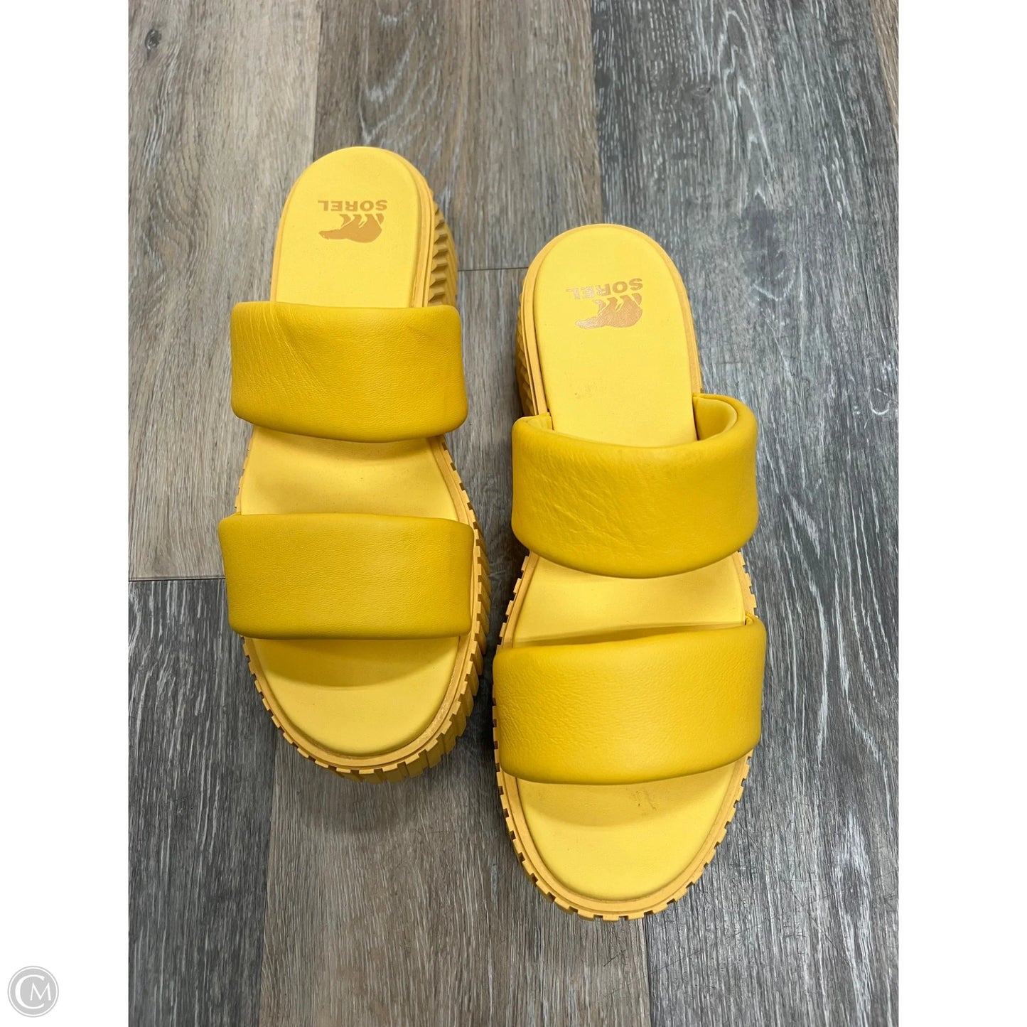 Sandals Heels Platform By Sorel In Yellow, Size: 9