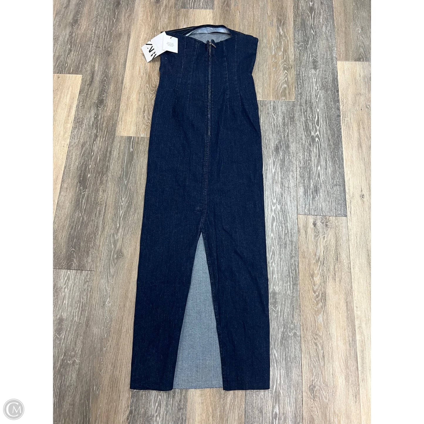 -Dress Casual Maxi By Zara In Blue Denim, Size: M
