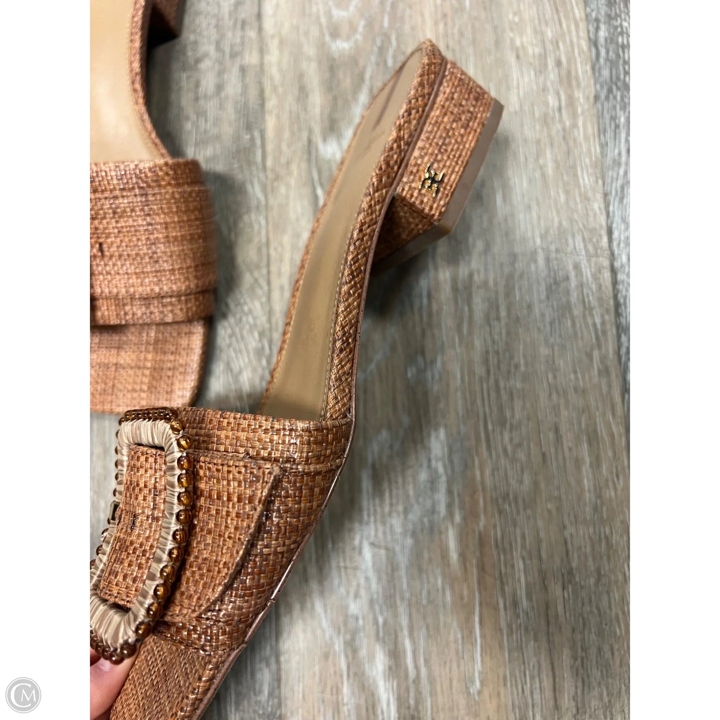 Sandals Heels Kitten By Sam Edelman In Brown, Size: 9.5