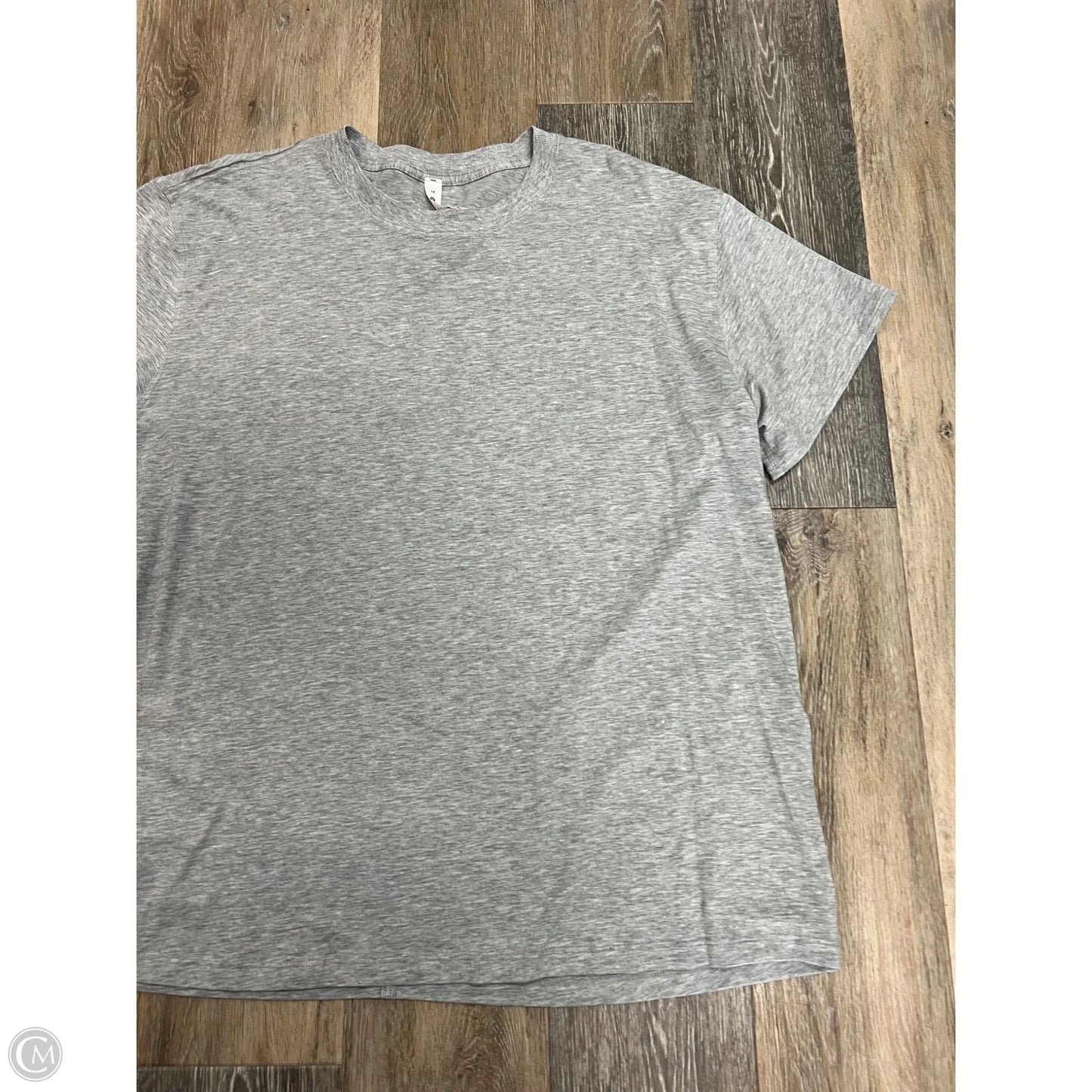 Top Short Sleeve By Lululemon In Grey, Size: 14