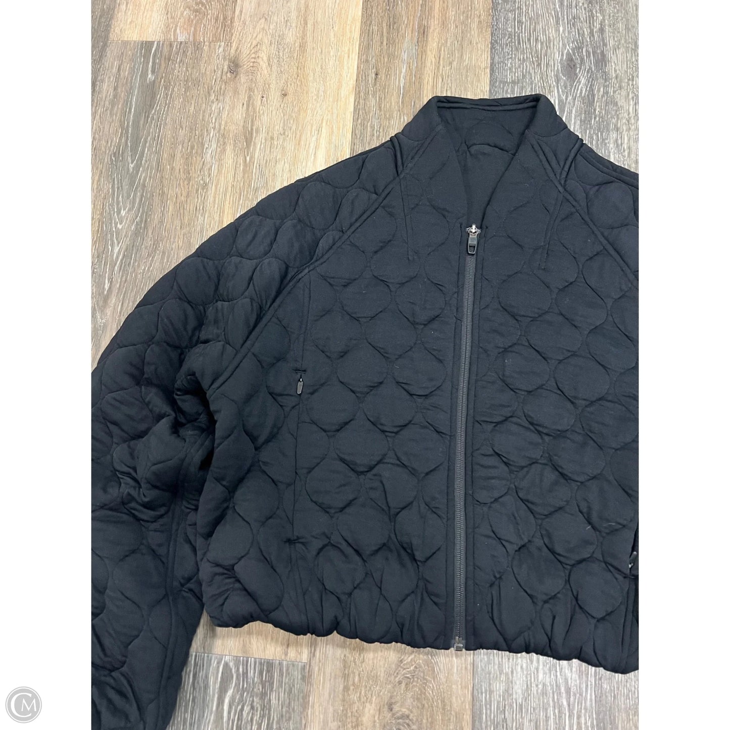 Athletic Jacket By Lululemon In Black, Size: 6