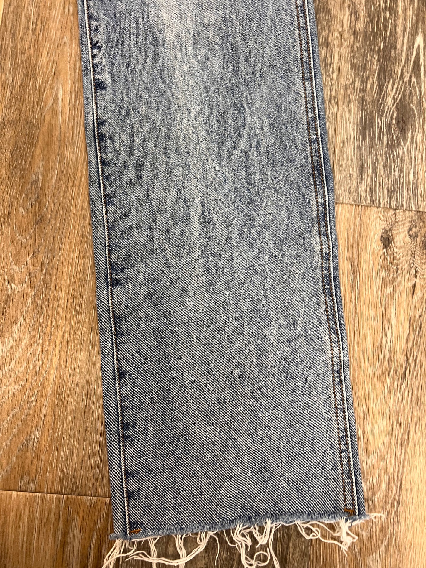 Jeans Straight By GRLFRND In Blue Denim, Size: 4/27