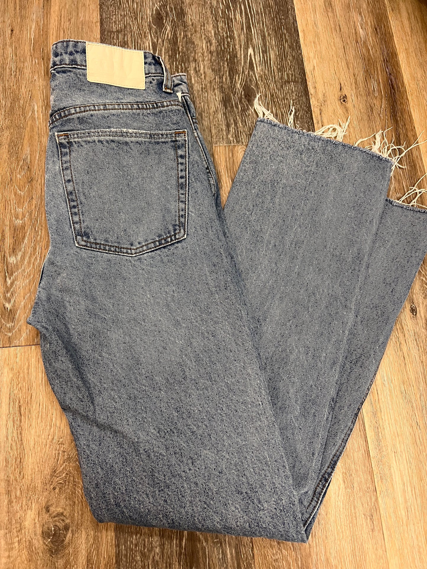 Jeans Straight By GRLFRND In Blue Denim, Size: 4/27