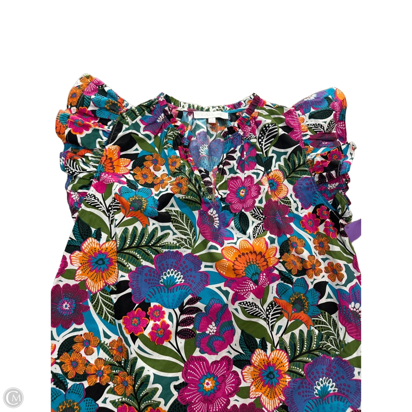 Top Short Sleeve By Sugar Lips In Floral Print, Size: M