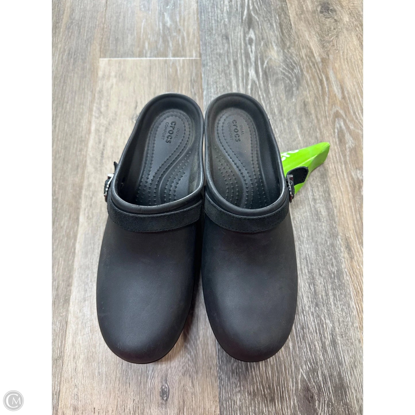 Shoes Heels Block By Crocs In Black, Size: 10