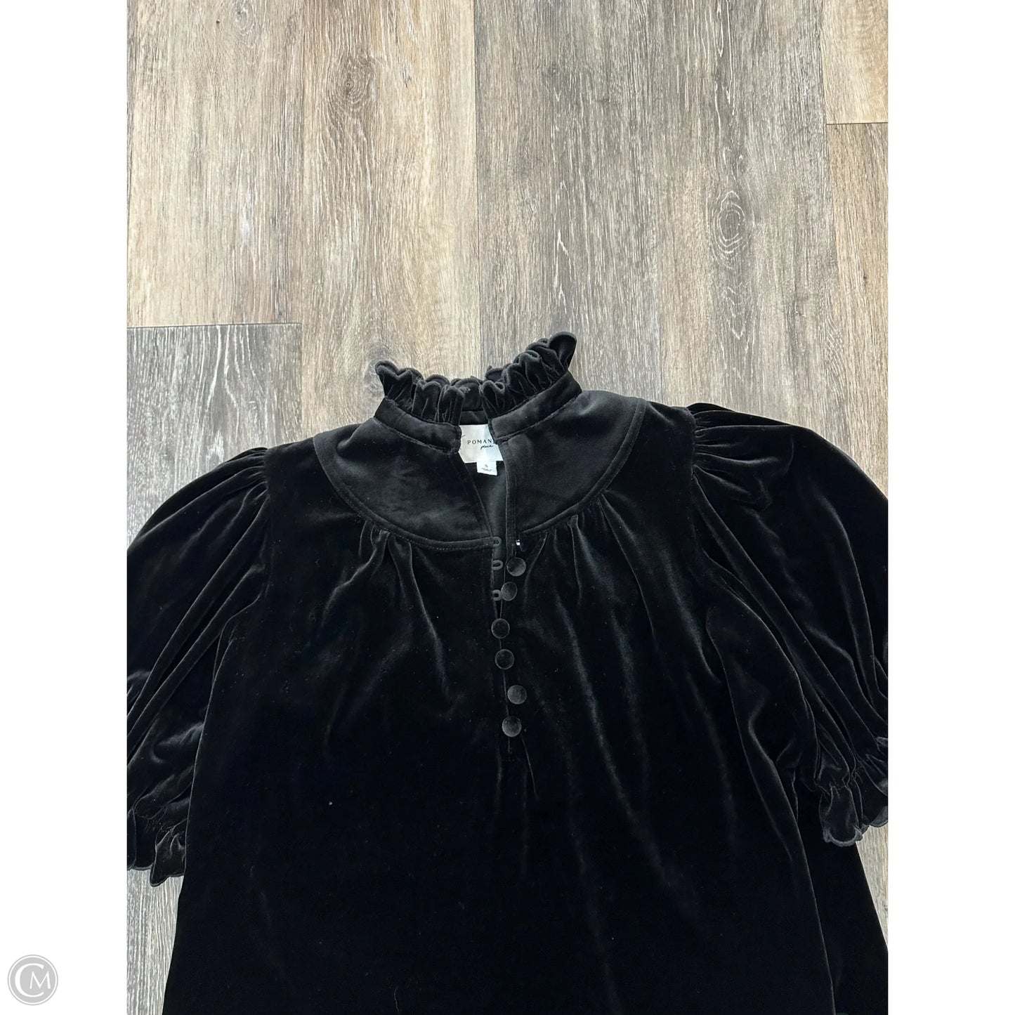 Top Short Sleeve By Pomander Place In Black, Size: S