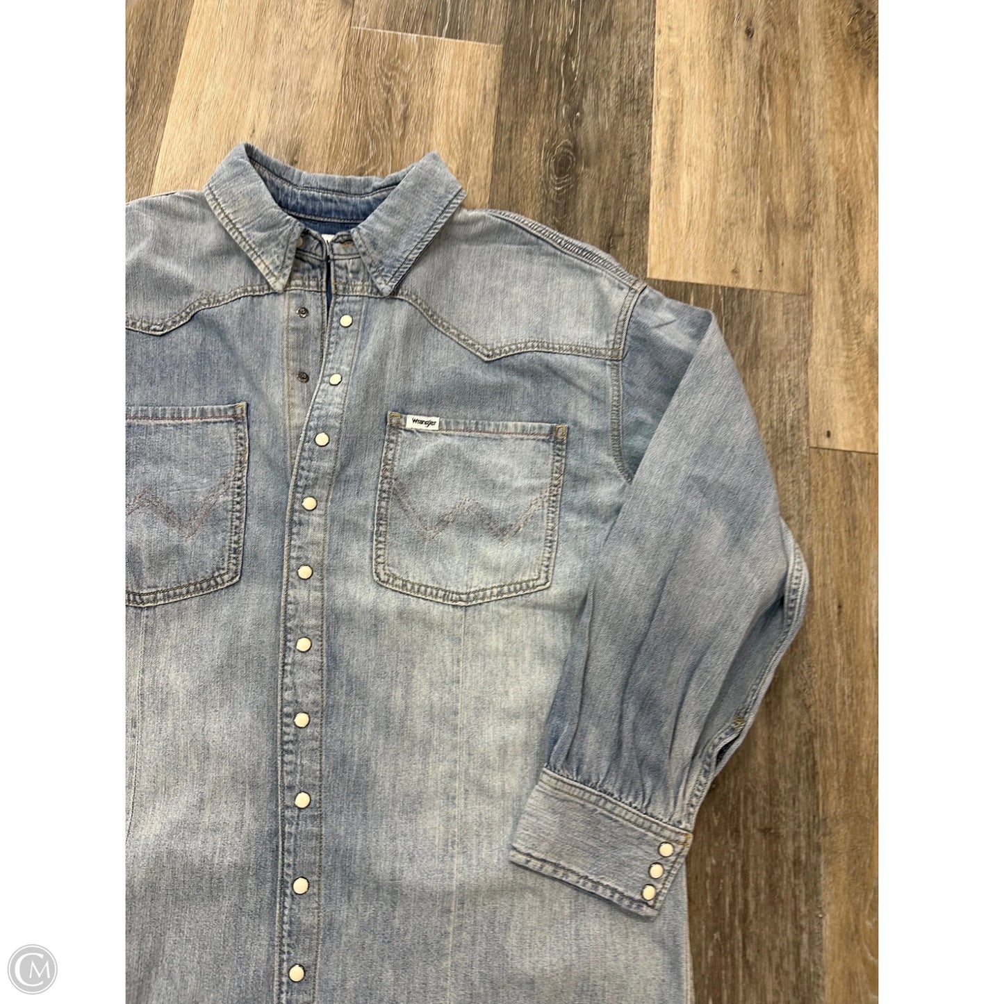 Dress Casual Short By Wrangler In Blue Denim, Size: L