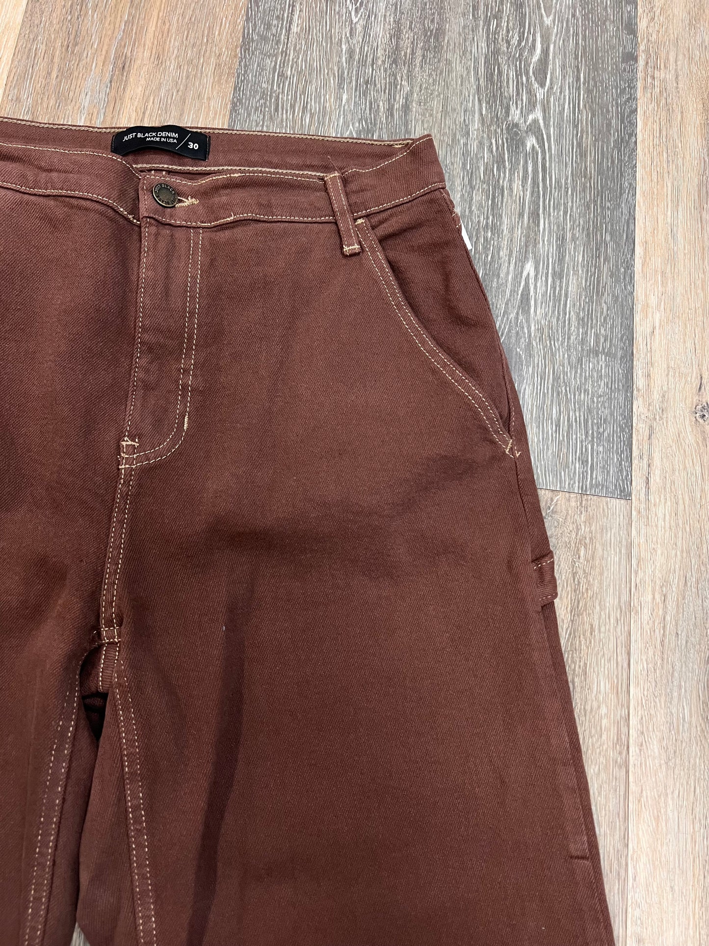 Jeans Boot Cut By Just Black In Brown Denim, Size: 10/30