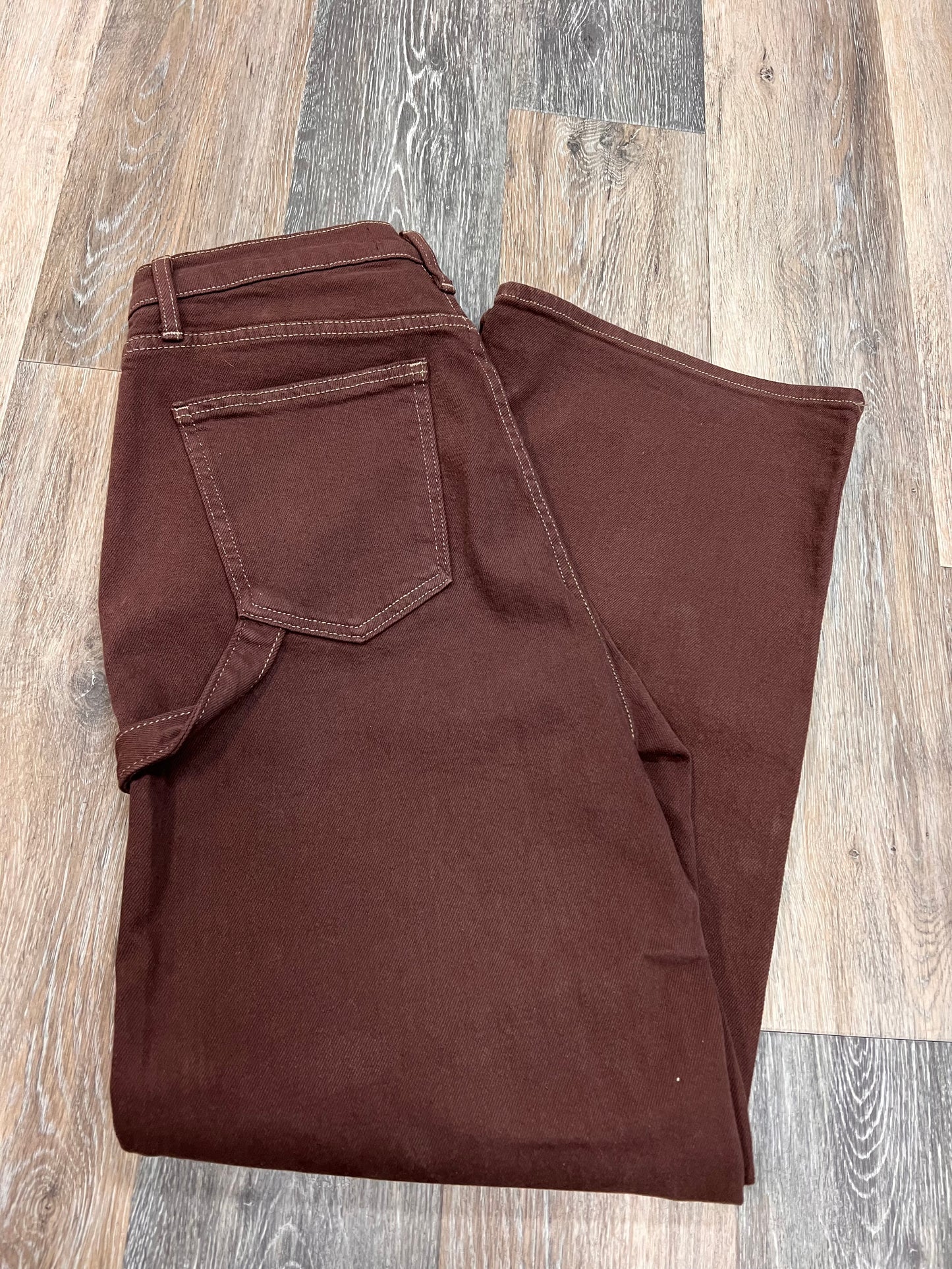Jeans Boot Cut By Just Black In Brown Denim, Size: 10/30