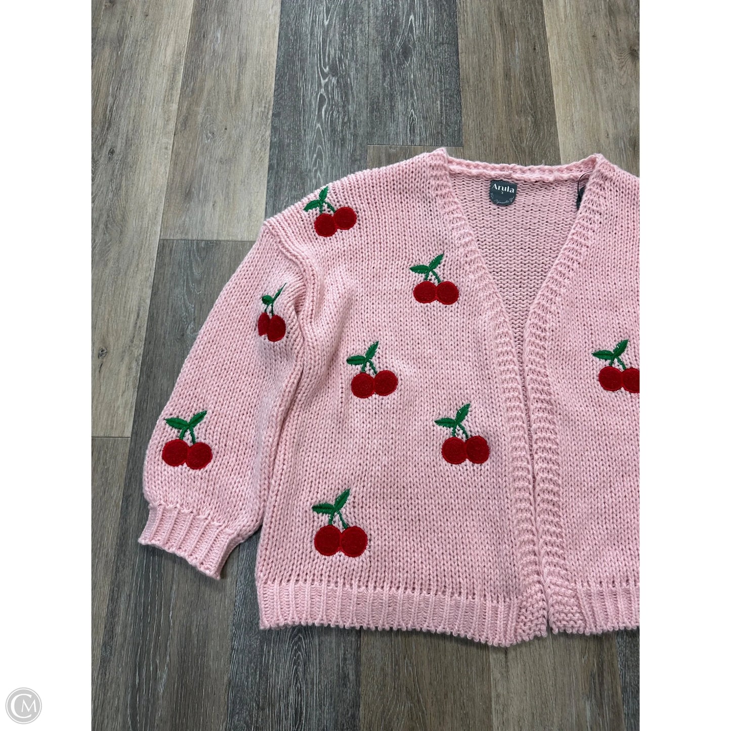 Sweater Cardigan By Arula In Pink, Size: Xl