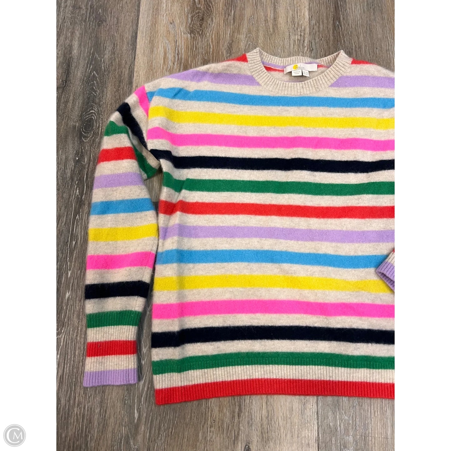 Sweater Cashmere By Boden In Striped Pattern, Size: 6