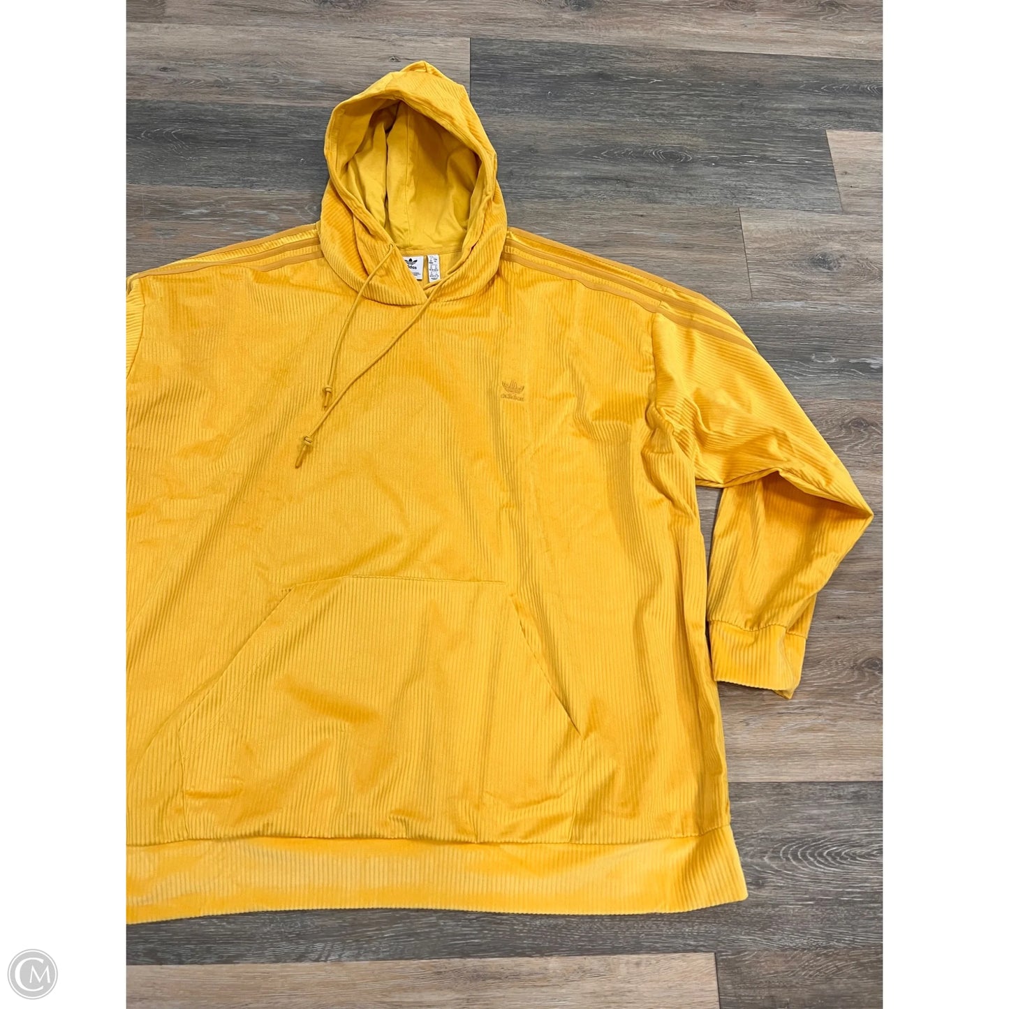 Athletic Sweatshirt Hoodie By Adidas In Yellow, Size: 4x