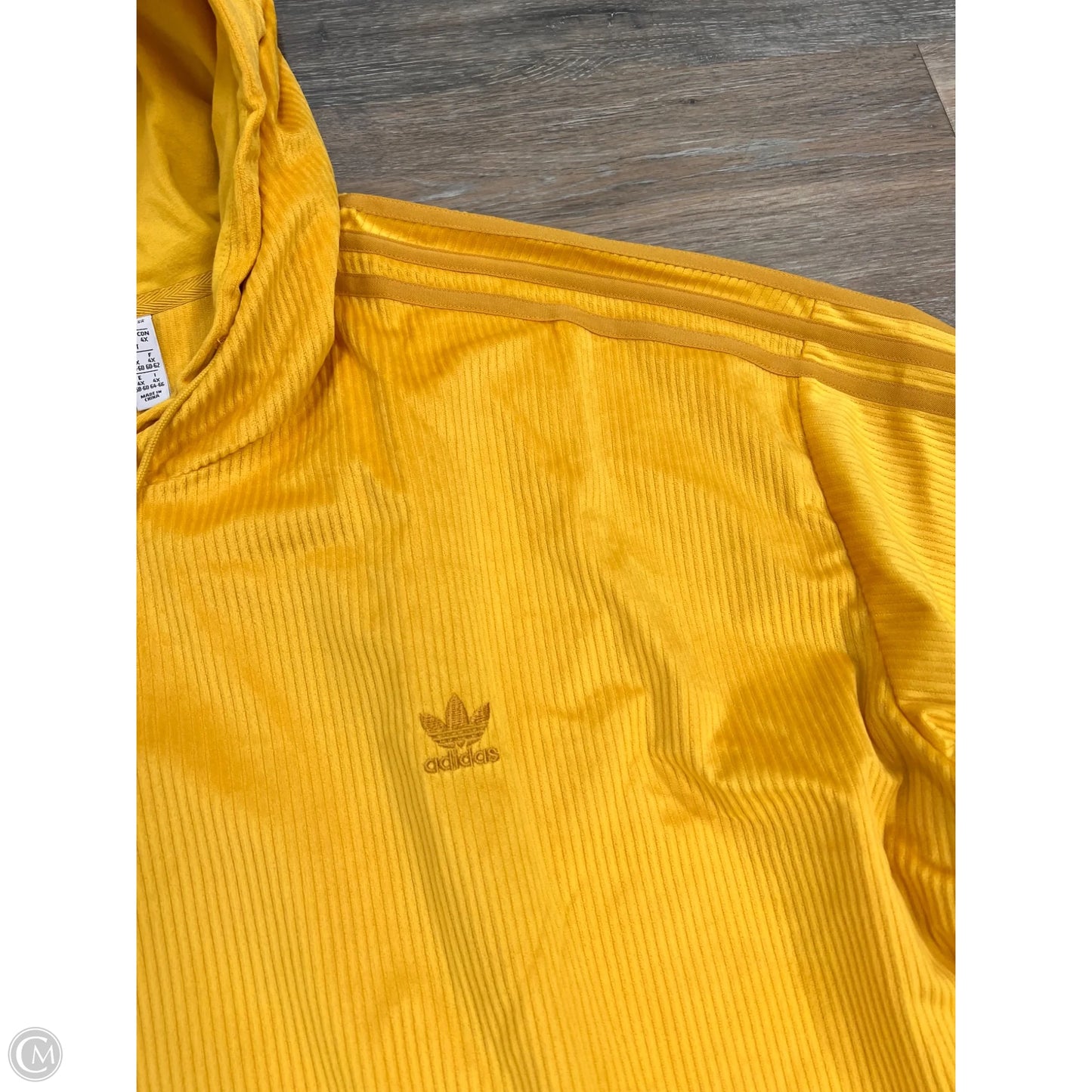 Athletic Sweatshirt Hoodie By Adidas In Yellow, Size: 4x