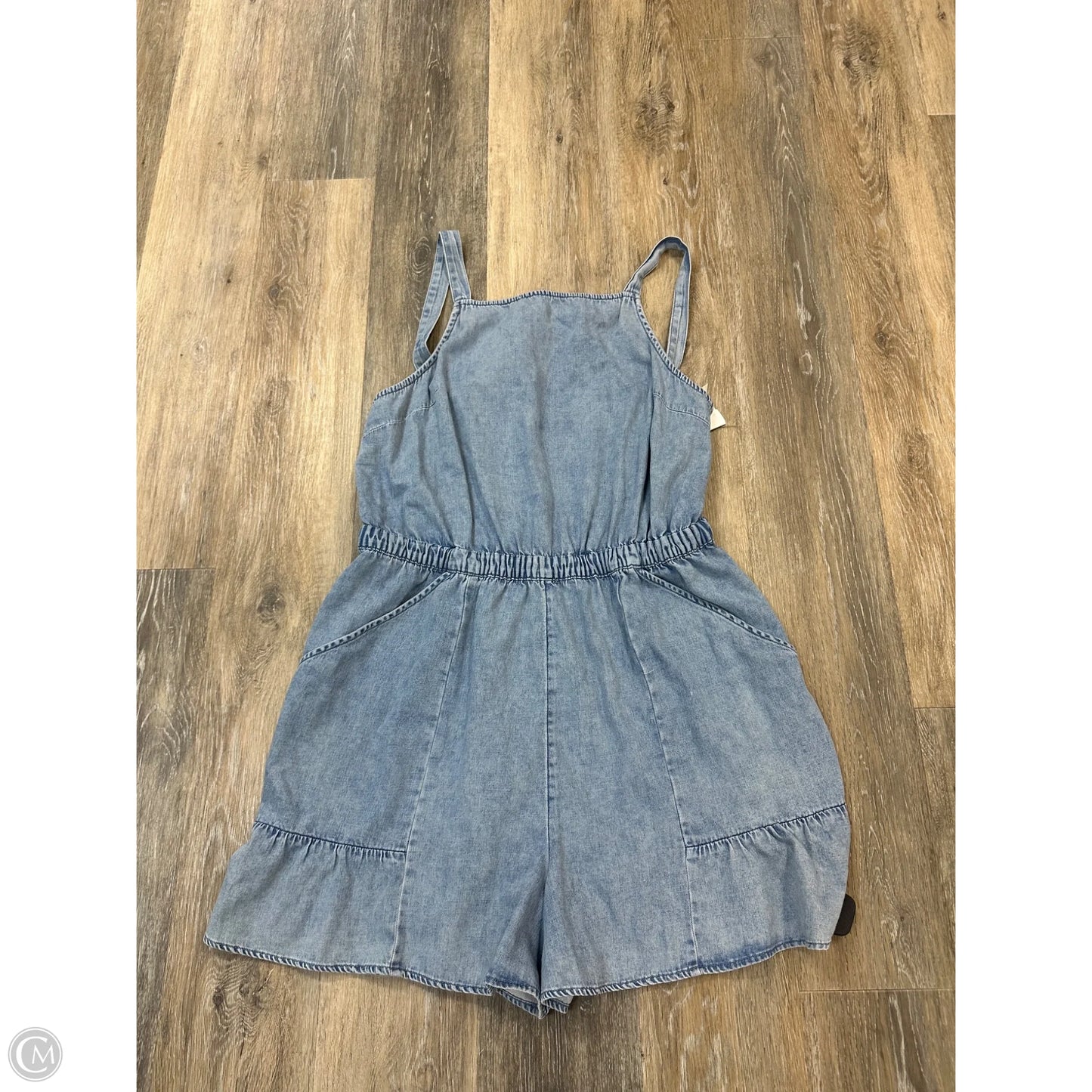 Romper By American Eagle In Blue Denim, Size: Xl