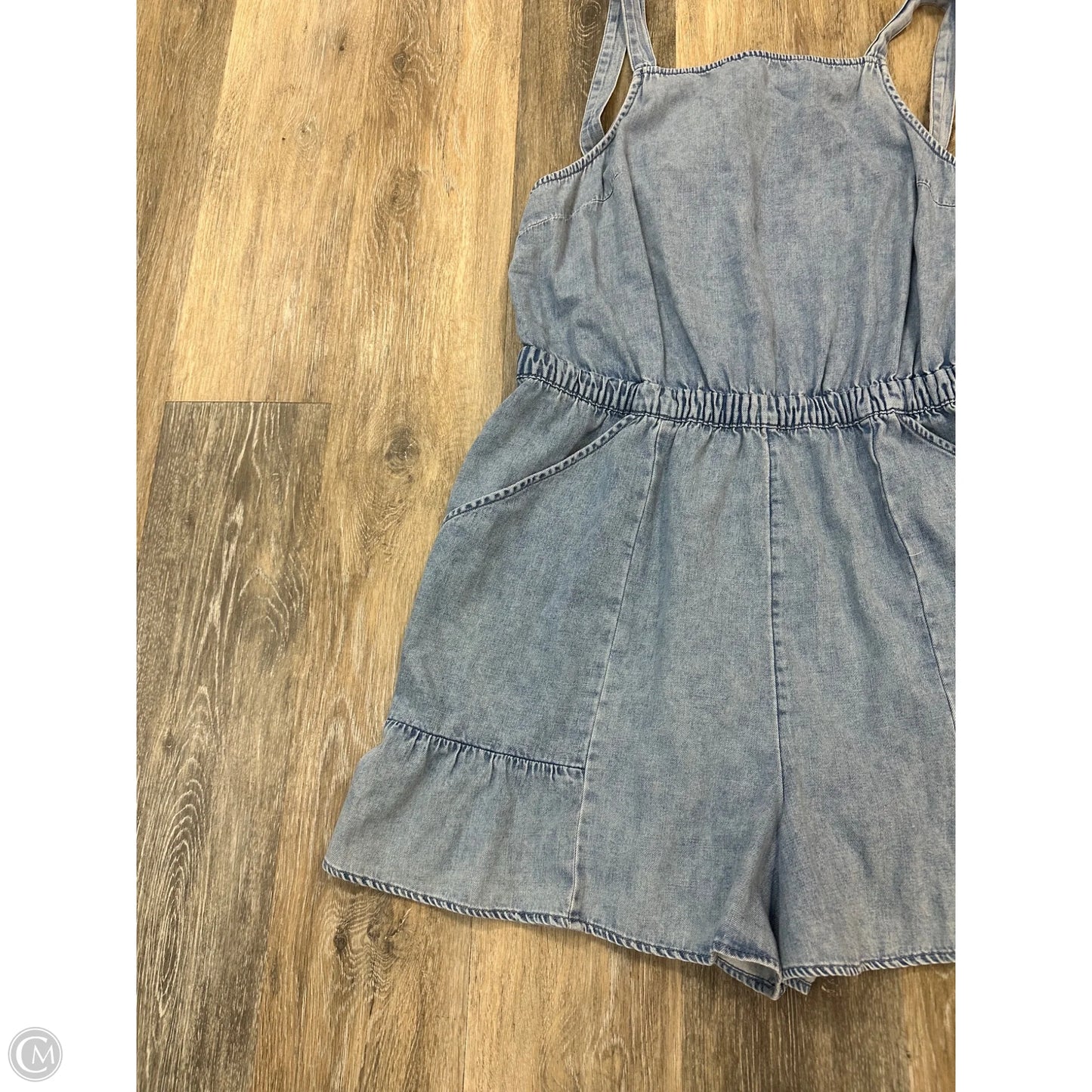 Romper By American Eagle In Blue Denim, Size: Xl